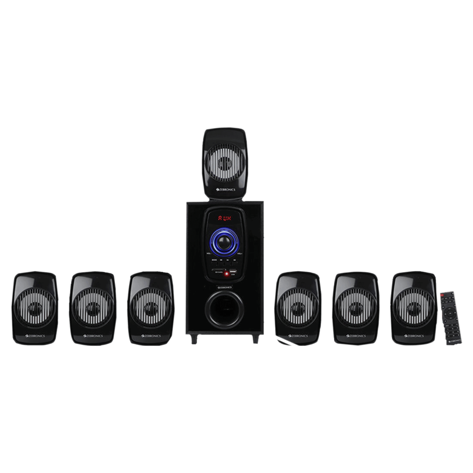 ZEBRONICS Zeb-BT701RUCF 70W Multimedia Speaker (Built-in FM Radio, 7.1 Channel, Black) ZEBRONICS Zeb-BT701RUCF 70W Multimedia Speaker (Built-in FM Radio, 7.1 Channel, Black)_1