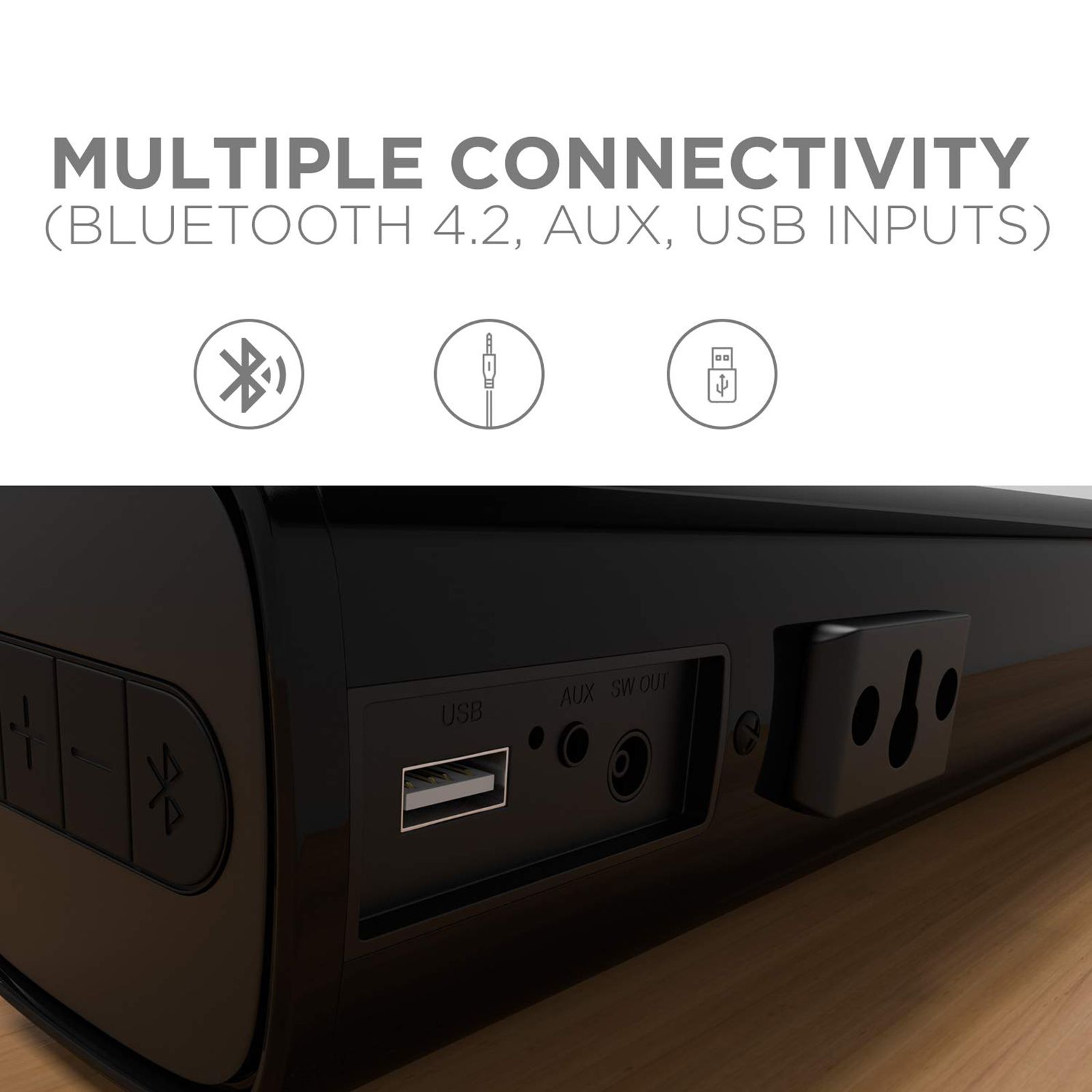 boAt Aavante Bar 1200 80W Bluetooth Soundbar with Remote (Stereo Surround Sound, 2.1 Channel, Black)_9