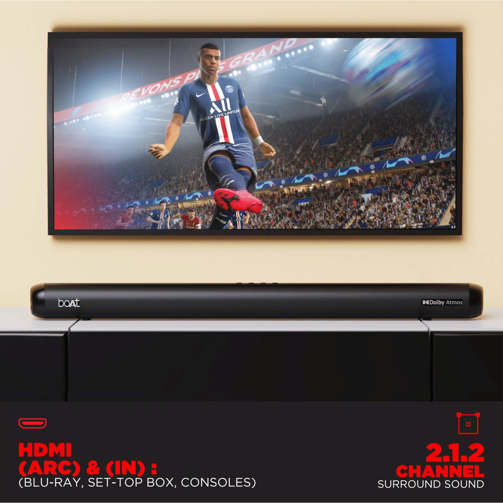 boAt Aavante Bar 4000DA 200W Bluetooth Soundbar with Remote (Dolby Atmos, 2.1.2 Channel, Black) boAt Aavante Bar 4000DA 200W Bluetooth Soundbar with Remote (Dolby Atmos, 2.1.2 Channel, Black)_11