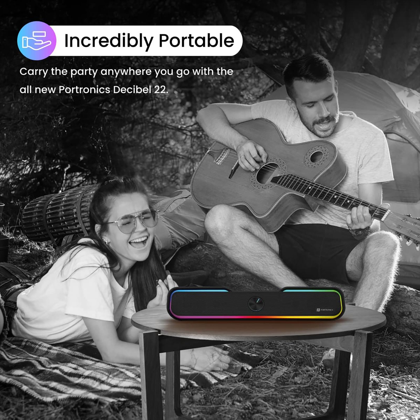 PORTRONICS Decibel 22 10W Bluetooth Soundbar (Lucid Quality of Bass, Black) PORTRONICS Decibel 22 10W Bluetooth Soundbar (Lucid Quality of Bass, Black)_5