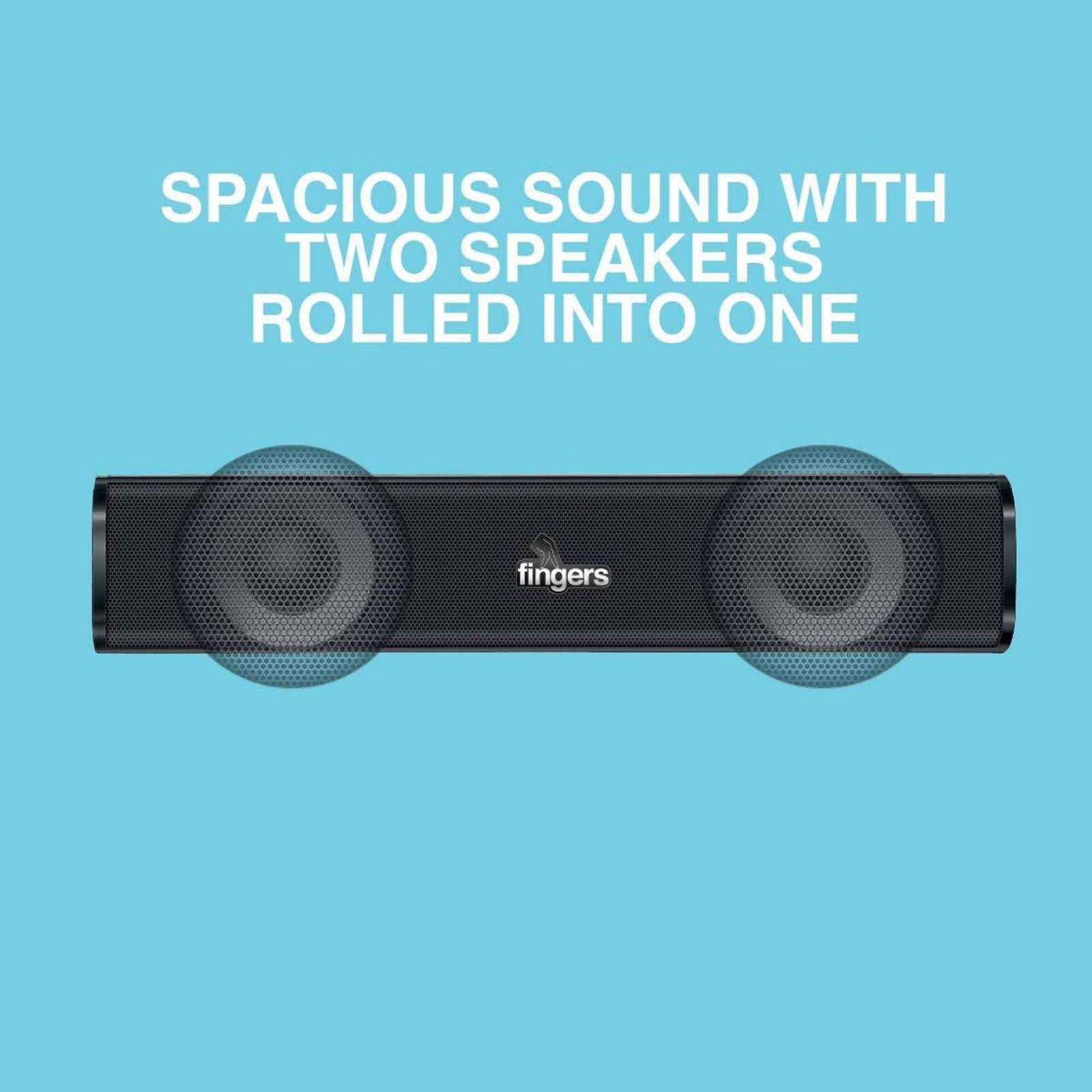 fingers F2.0 6W Portable Speaker (Bass Heavy, 2.0 Channel, Piano Black)_7