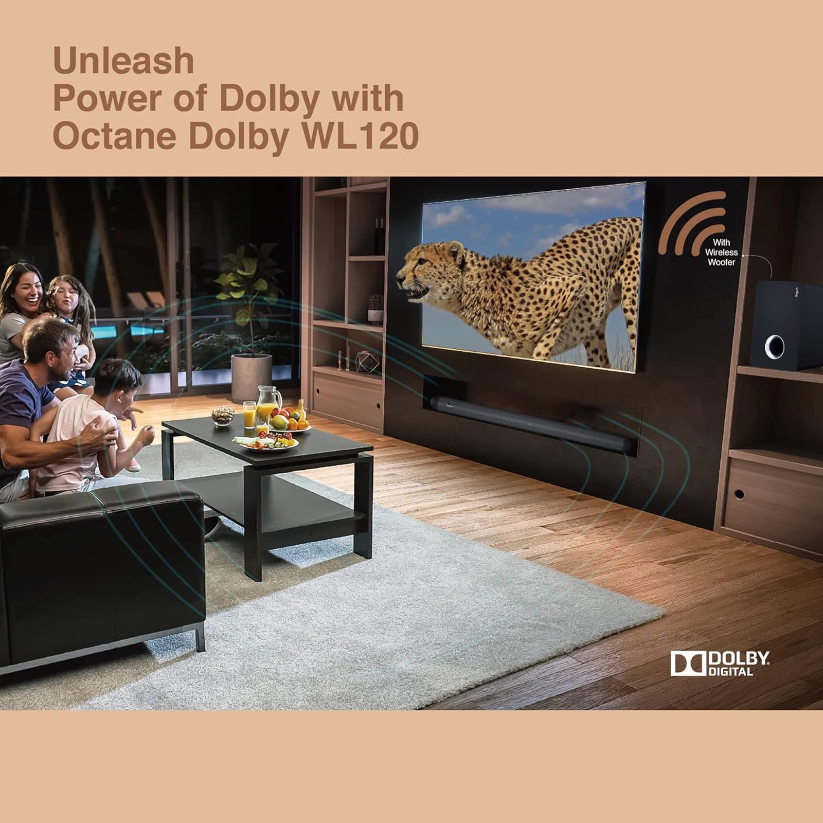 fingers Octane Dolby WL120 120W Bluetooth Soundbar with Remote (Dolby Digital Surround Sound, 2.1 Channel, Rich Black)_10