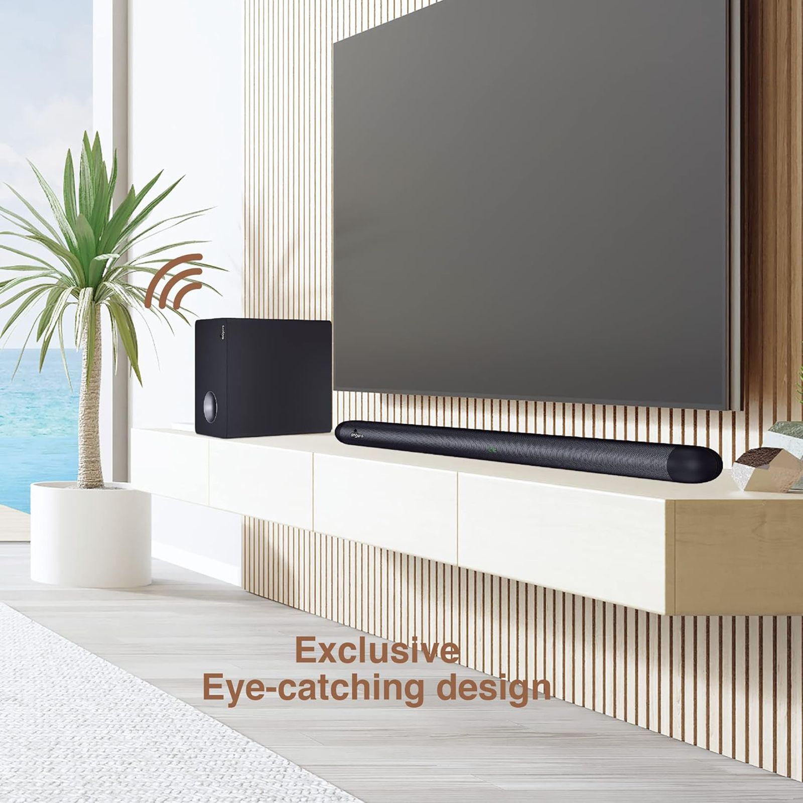 fingers Octane Dolby WL120 120W Bluetooth Soundbar with Remote (Dolby Digital Surround Sound, 2.1 Channel, Rich Black)_8