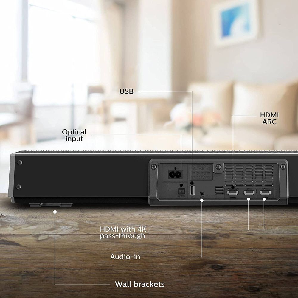 PHILIPS TAPB603/94 320W Bluetooth Soundbar with Remote (Dolby Atmos, 3.1 Channel, Black) PHILIPS TAPB603/94 320W Bluetooth Soundbar with Remote (Dolby Atmos, 3.1 Channel, Black)_8