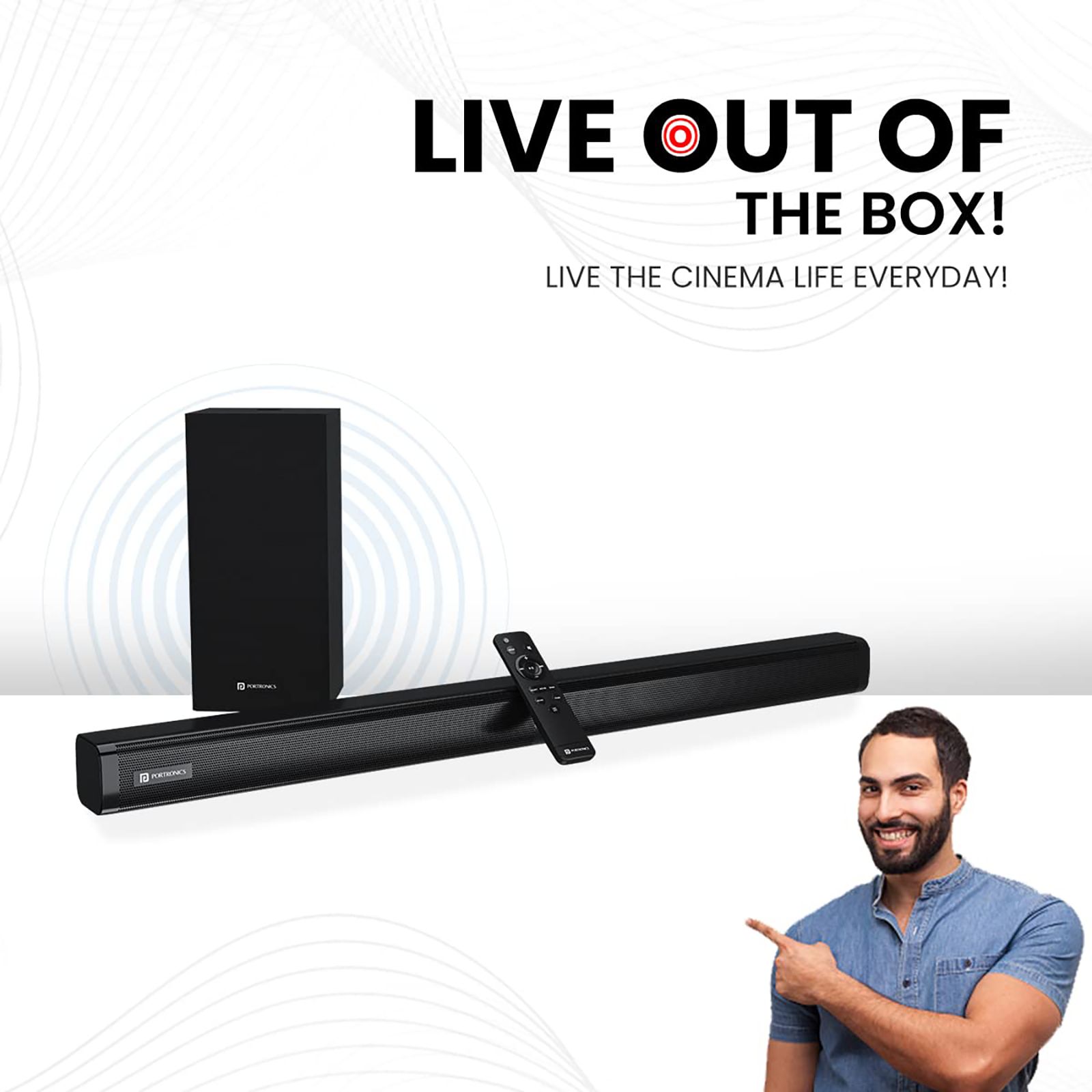 PORTRONICS Pure Sound 103 100W Bluetooth Soundbar with Remote (Lucid Quality of Bass, Black) PORTRONICS Pure Sound 103 100W Bluetooth Soundbar with Remote (Lucid Quality of Bass, Black)_14