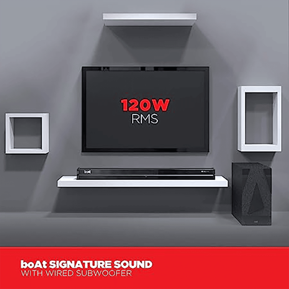 boAt Aavante Bar 1700D 2.1 Channel 120 Watts Surround Sound Bar Home Theatre (Digital Audio Power Amplifier, Black) boAt Aavante Bar 1700D 2.1 Channel 120 Watts Surround Sound Bar Home Theatre (Digital Audio Power Amplifier, Black)_11