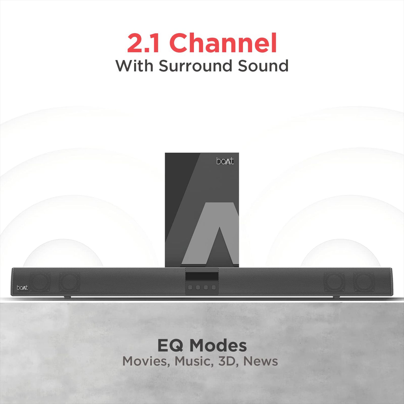 boAt Aavante Bar 1400 2.1 Channel 120 Watts Surround Sound Bar Home Theatre (Wall Mountable, Black) boAt Aavante Bar 1400 2.1 Channel 120 Watts Surround Sound Bar Home Theatre (Wall Mountable, Black)_9