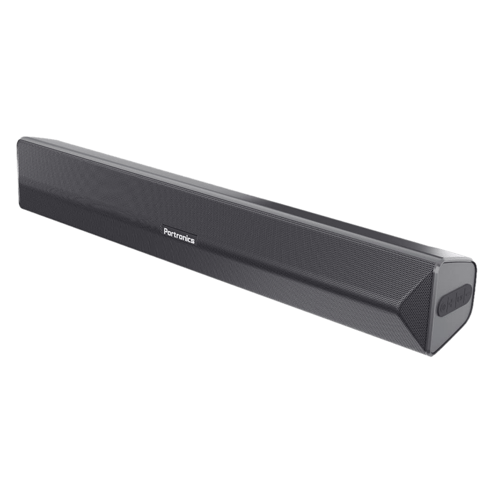 PORTRONICS Pure Sound Pro IV 16W Soundbar with Remote (High Bass, 2.0 Channel, Black) PORTRONICS Pure Sound Pro IV 16W Soundbar with Remote (High Bass, 2.0 Channel, Black)_1