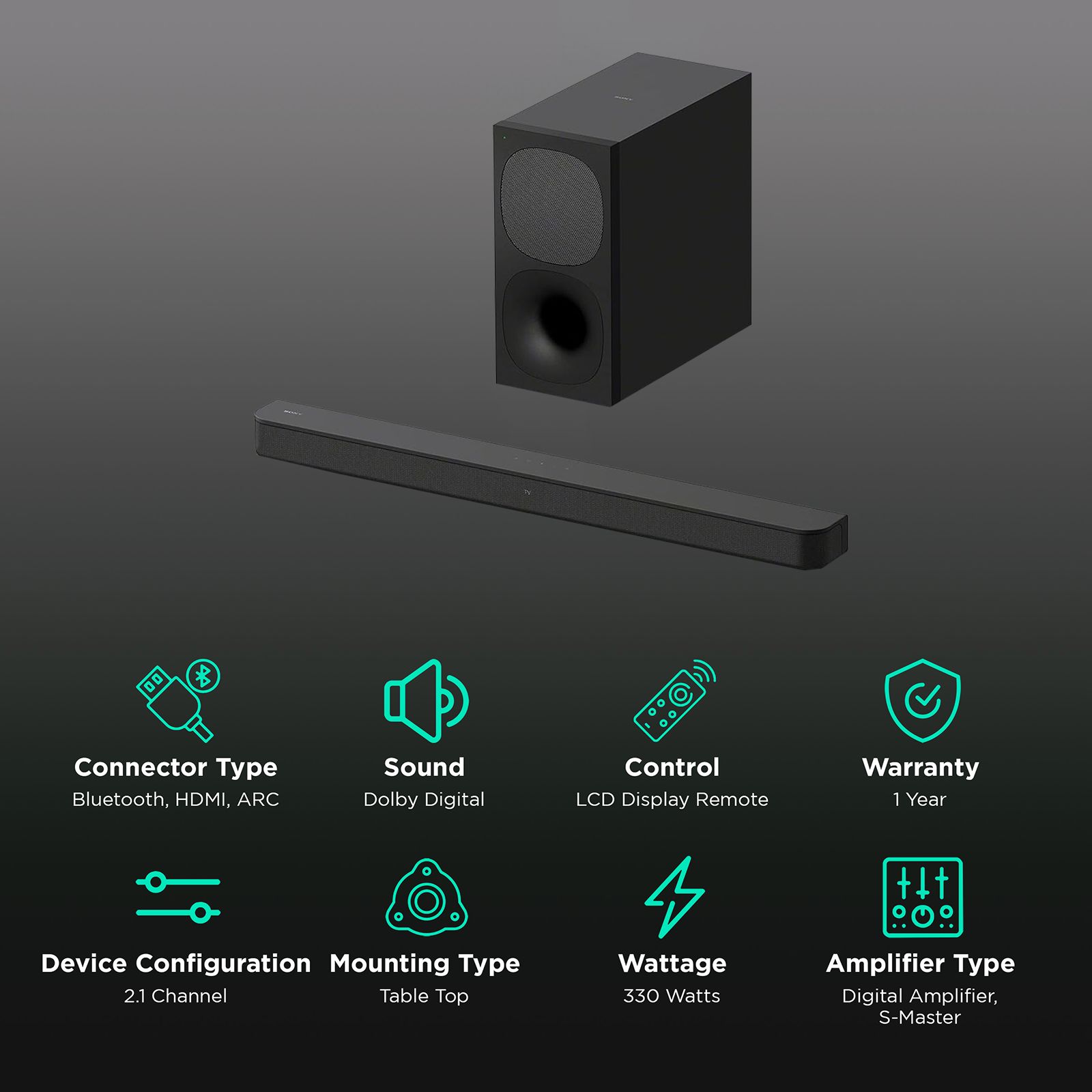 SONY HT-S400 330W Bluetooth Home Theatre with Remote (Virtual Sound Technology, 2.1 Channel, Black)_2