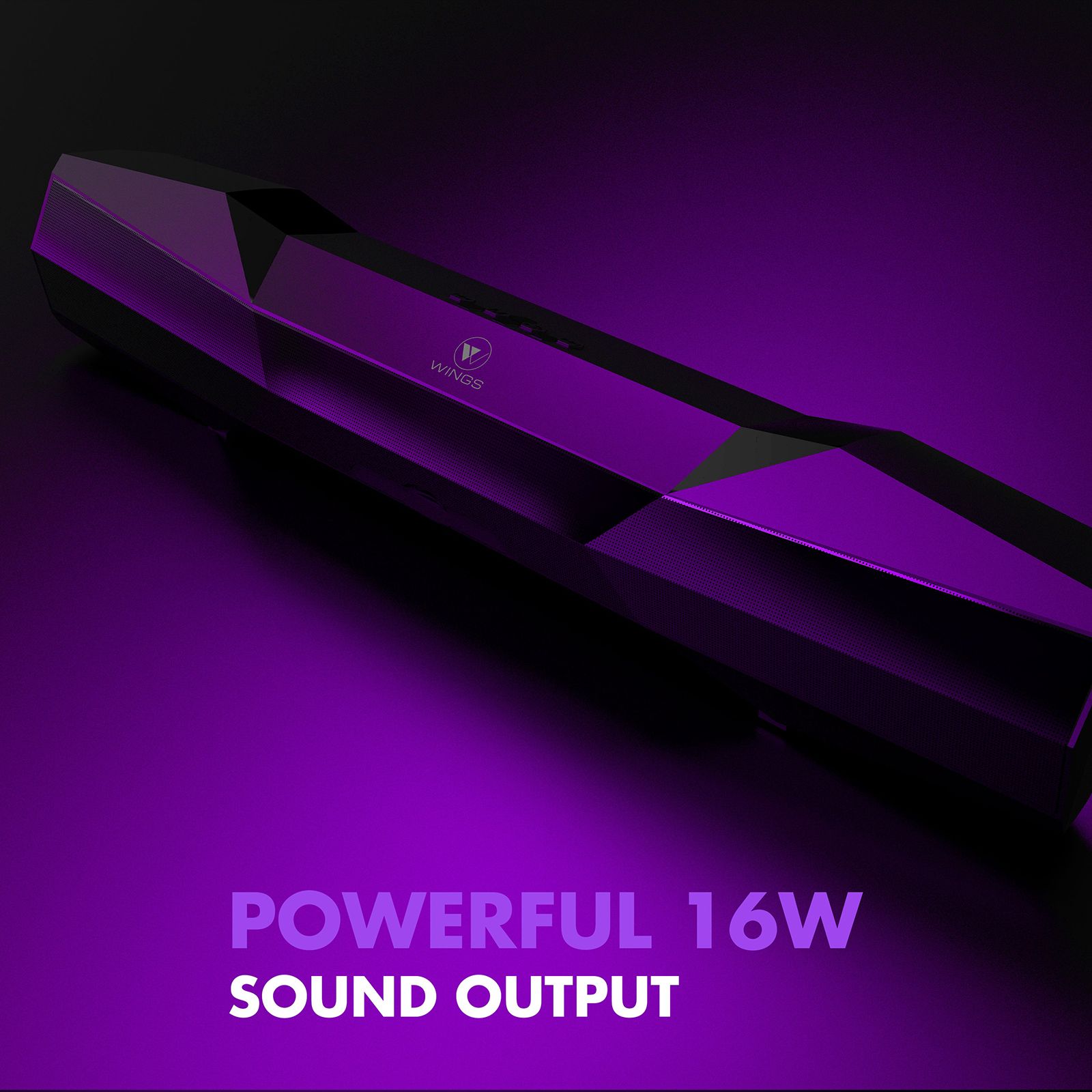 WINGS Center Stage 100 16W Bluetooth Soundbar (Stereo Sound, 2.0 Channel, Black) WINGS Center Stage 100 16W Bluetooth Soundbar (Stereo Sound, 2.0 Channel, Black)_4