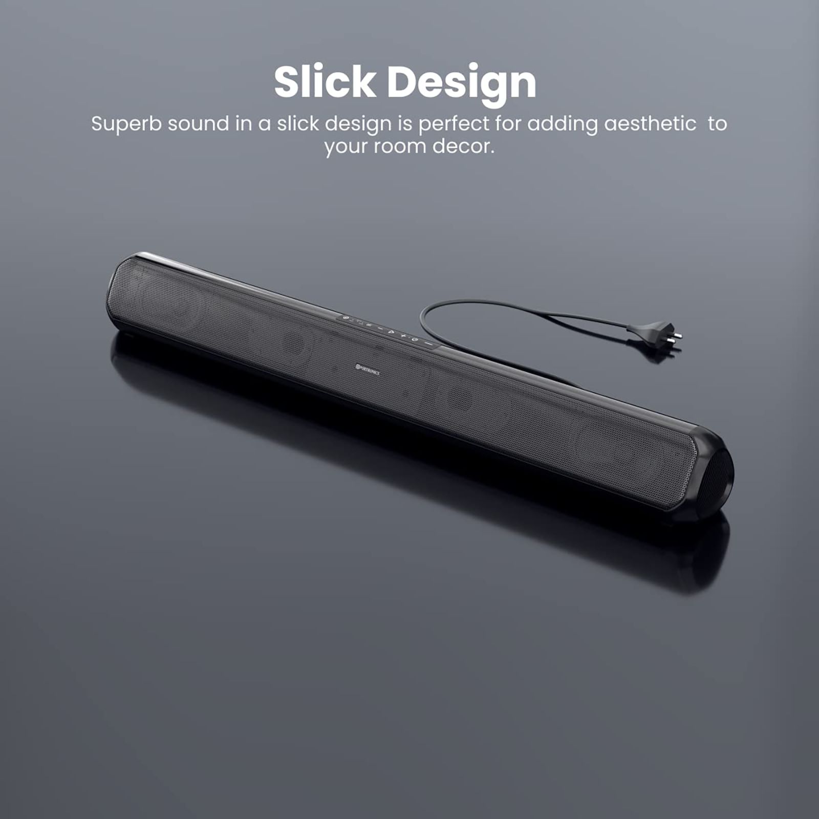 PORTRONICS Sound Slick 6 60W Bluetooth Soundbar with Remote (Virtual 3D Surround Sound Technology, Black) PORTRONICS Sound Slick 6 60W Bluetooth Soundbar with Remote (Virtual 3D Surround Sound Technology, Black)_10