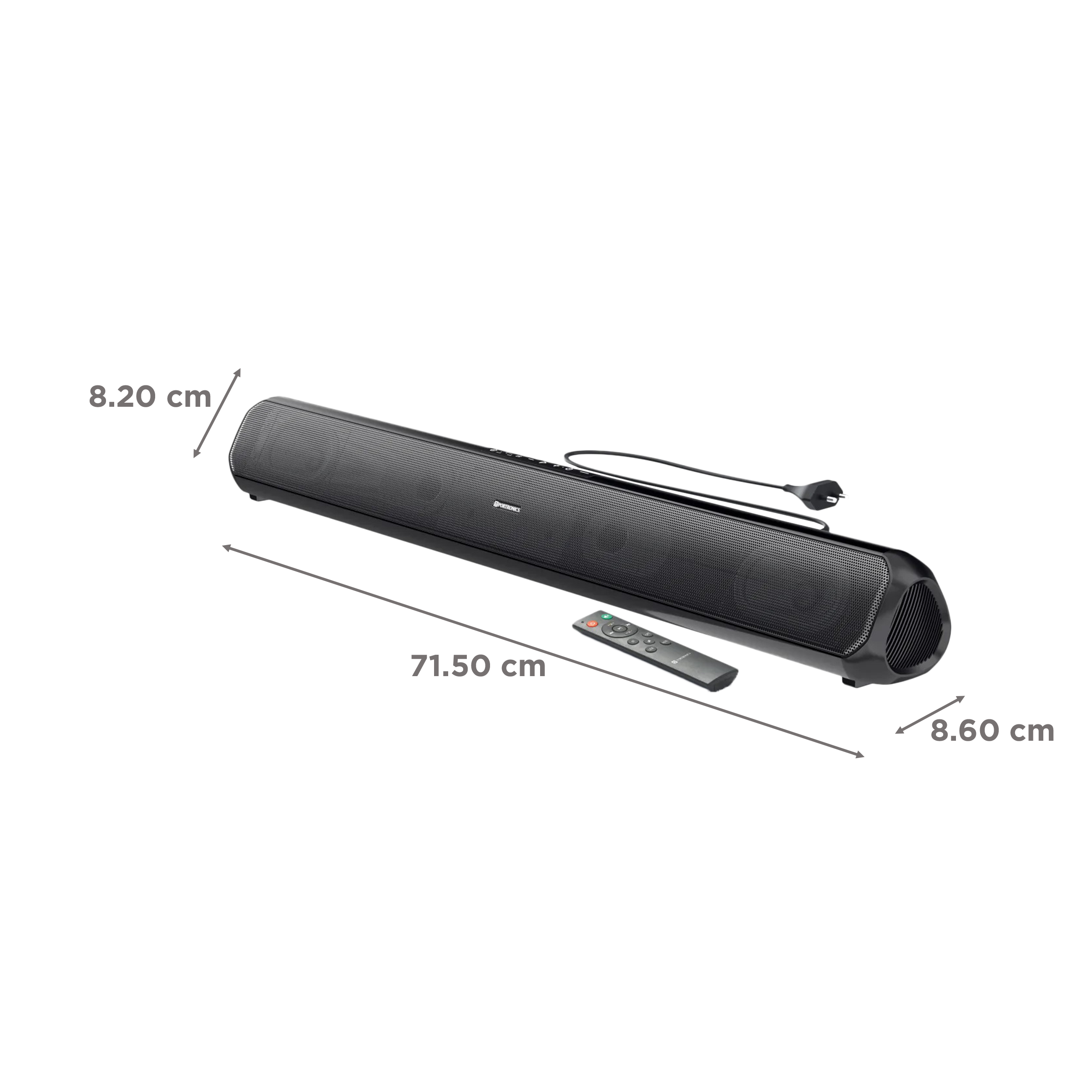 PORTRONICS Sound Slick 6 60W Bluetooth Soundbar with Remote (Virtual 3D Surround Sound Technology, Black) PORTRONICS Sound Slick 6 60W Bluetooth Soundbar with Remote (Virtual 3D Surround Sound Technology, Black)_3
