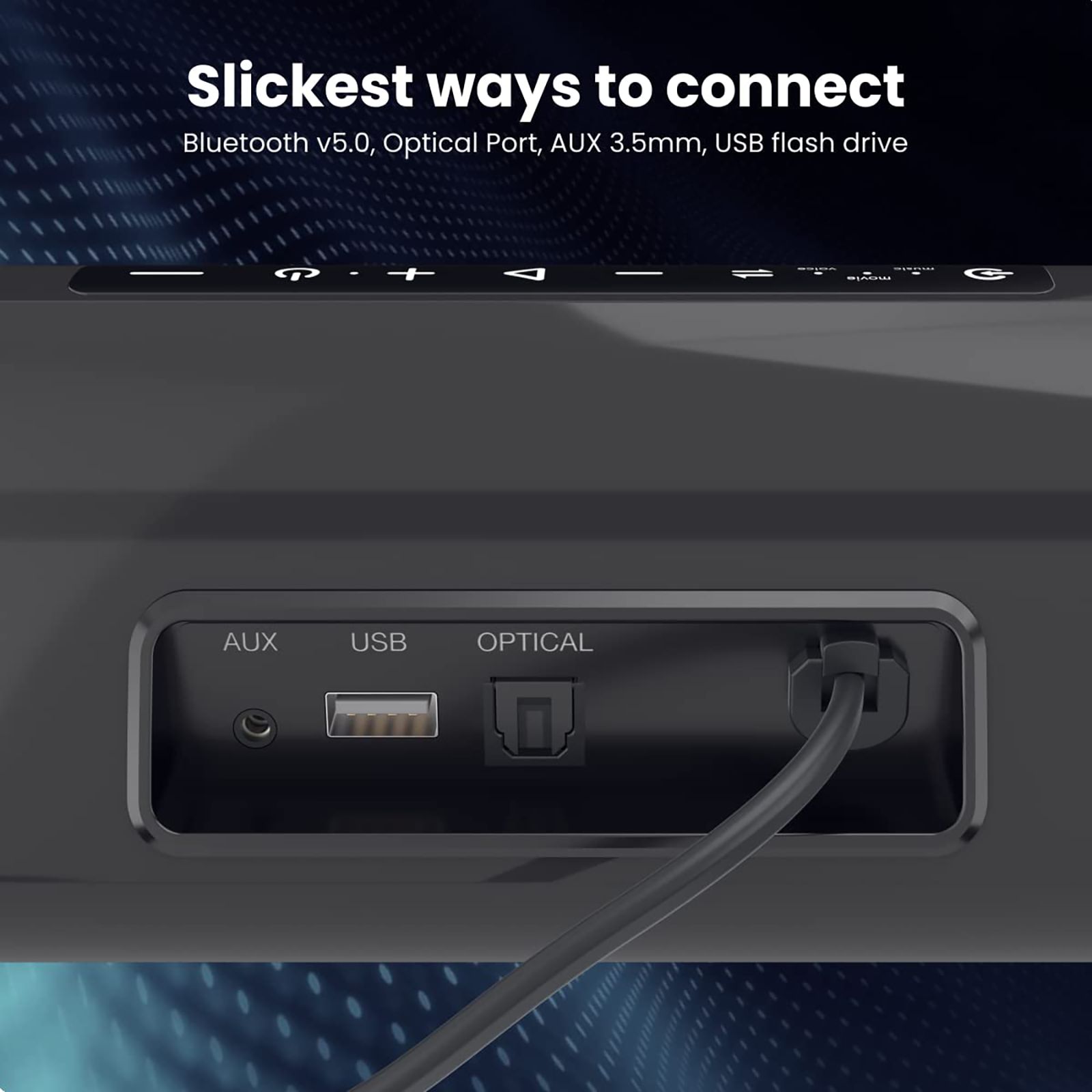 PORTRONICS Sound Slick 6 60W Bluetooth Soundbar with Remote (Virtual 3D Surround Sound Technology, Black) PORTRONICS Sound Slick 6 60W Bluetooth Soundbar with Remote (Virtual 3D Surround Sound Technology, Black)_7