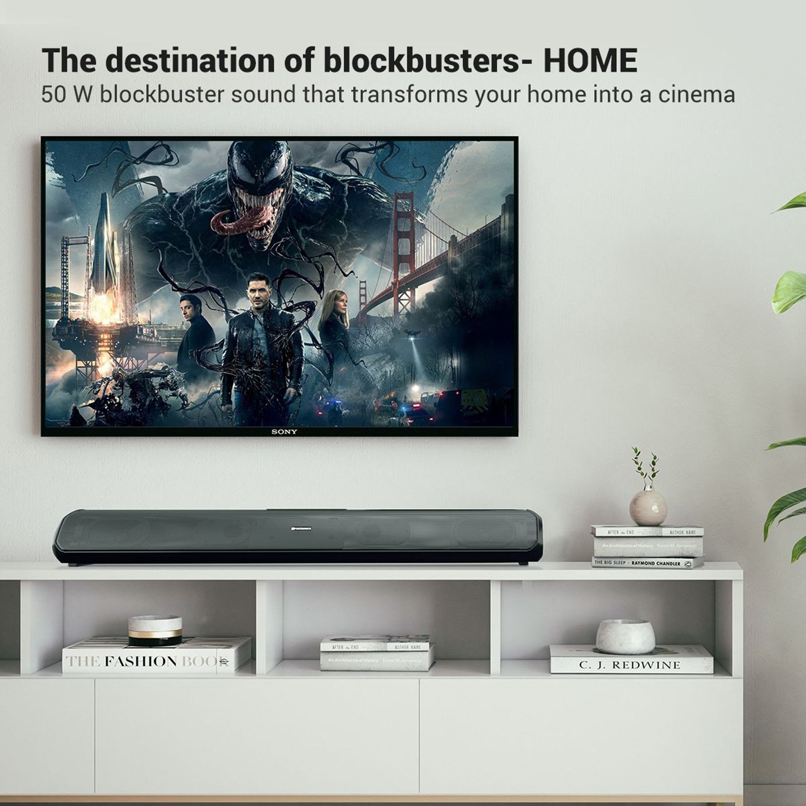 PORTRONICS Sound Slick 7 50W Bluetooth Soundbar (Virtual 3D Surround Sound Technology, Black) PORTRONICS Sound Slick 7 50W Bluetooth Soundbar (Virtual 3D Surround Sound Technology, Black)_11