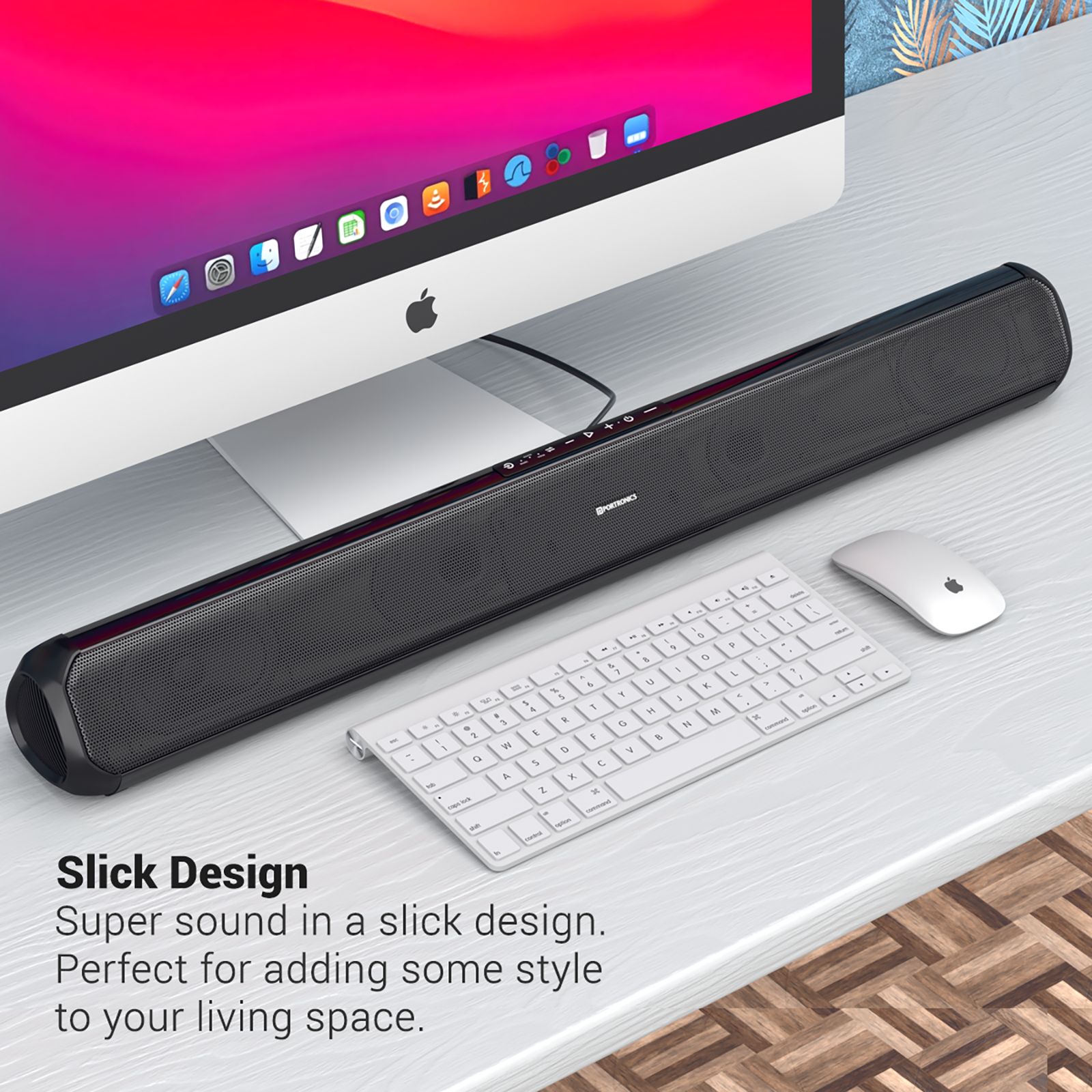 PORTRONICS Sound Slick 7 50W Bluetooth Soundbar (Virtual 3D Surround Sound Technology, Black) PORTRONICS Sound Slick 7 50W Bluetooth Soundbar (Virtual 3D Surround Sound Technology, Black)_7