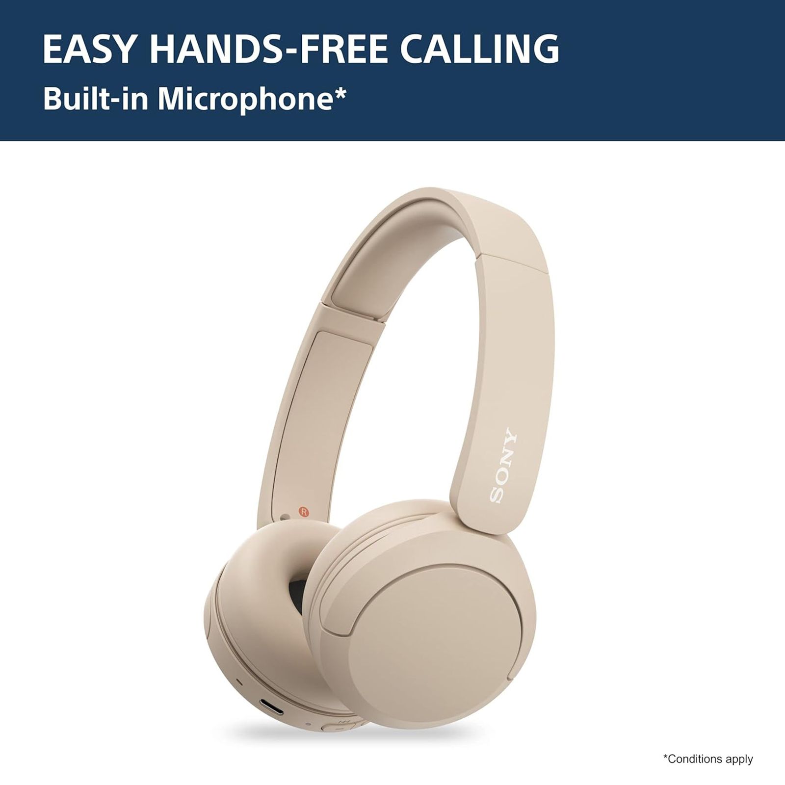 SONY WH-CH520 Bluetooth Headphone with Mic (30mm Driver, On Ear, Taupe) SONY WH-CH520 Bluetooth Headphone with Mic (30mm Driver, On Ear, Taupe)_7