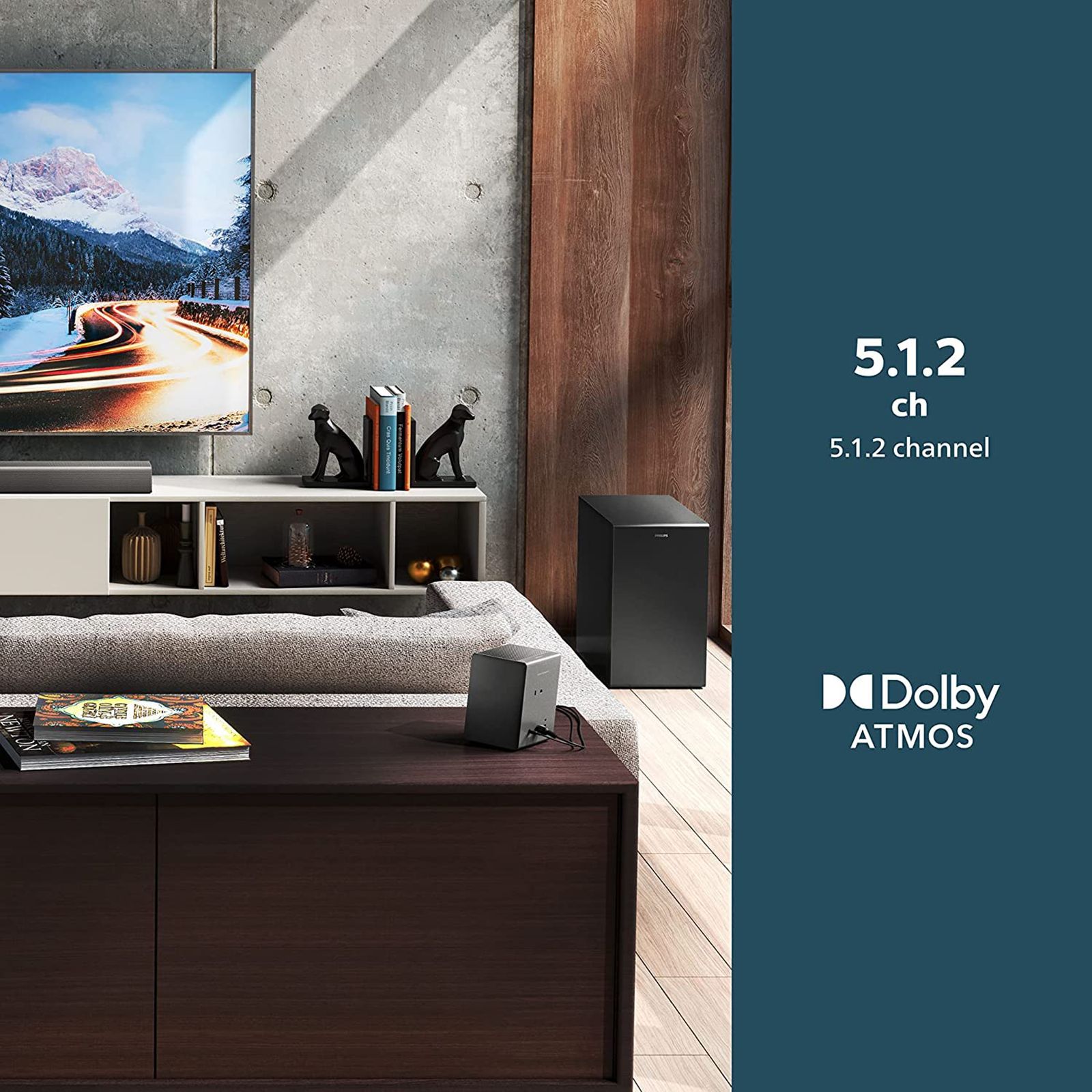 PHILIPS 780W Bluetooth Soundbar with Remote (Dolby Atmos, 5.1.2 Channel, Black)_10