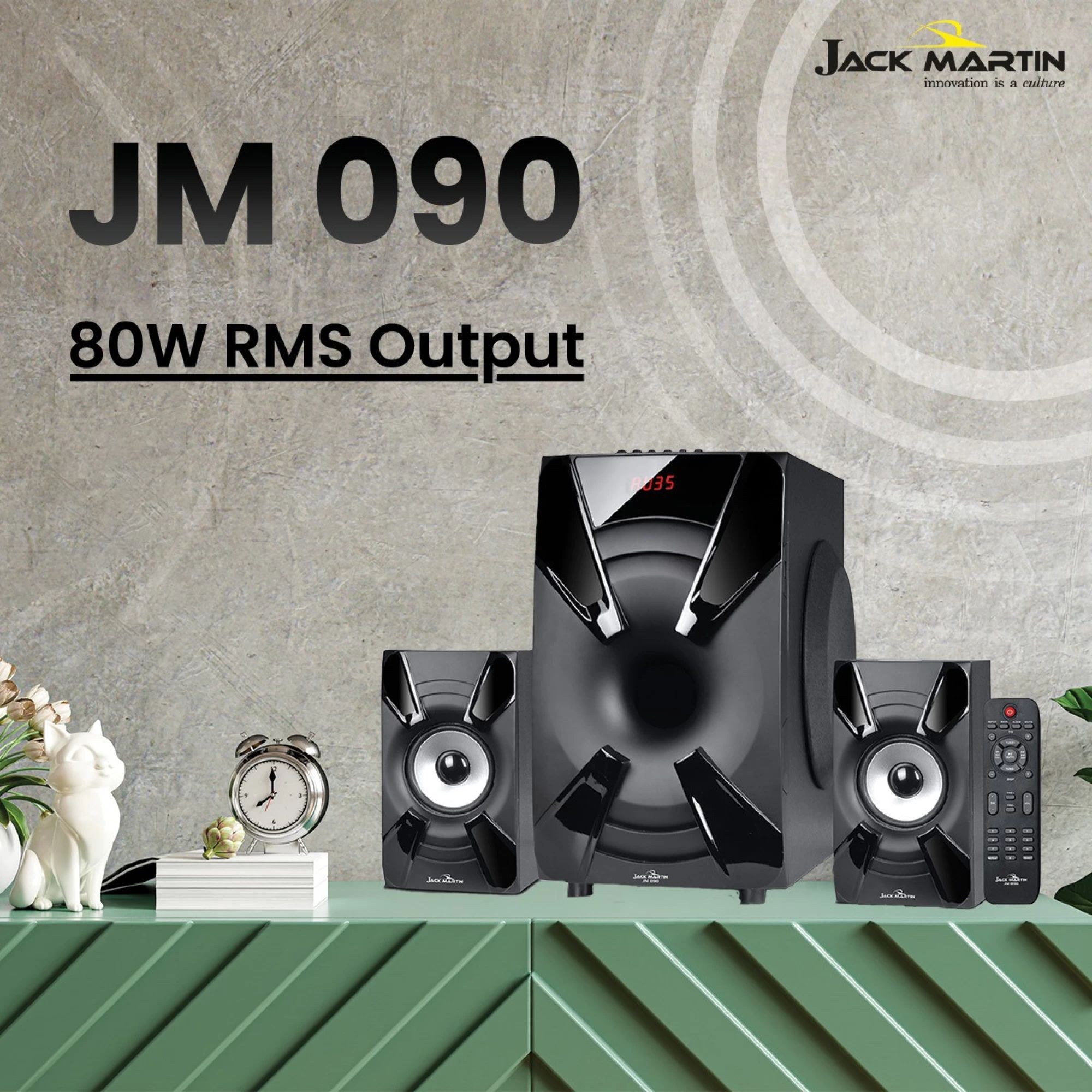Jack Martin 80W Bluetooth Home Theatre with Remote (Heavy Bass Output, 2.1 Channel, Black) Jack Martin 80W Bluetooth Home Theatre with Remote (Heavy Bass Output, 2.1 Channel, Black)_9