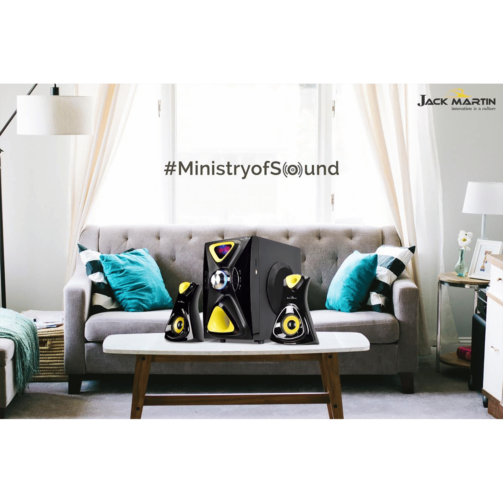 Jack Martin 126W Bluetooth Home Theatre with Remote (Heavy Bass Output, 2.1 Channel, Black) Jack Martin 126W Bluetooth Home Theatre with Remote (Heavy Bass Output, 2.1 Channel, Black)_11