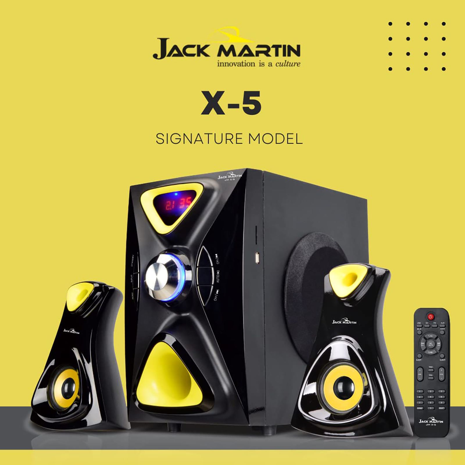 Jack Martin 126W Bluetooth Home Theatre with Remote (Heavy Bass Output, 2.1 Channel, Black) Jack Martin 126W Bluetooth Home Theatre with Remote (Heavy Bass Output, 2.1 Channel, Black)_12