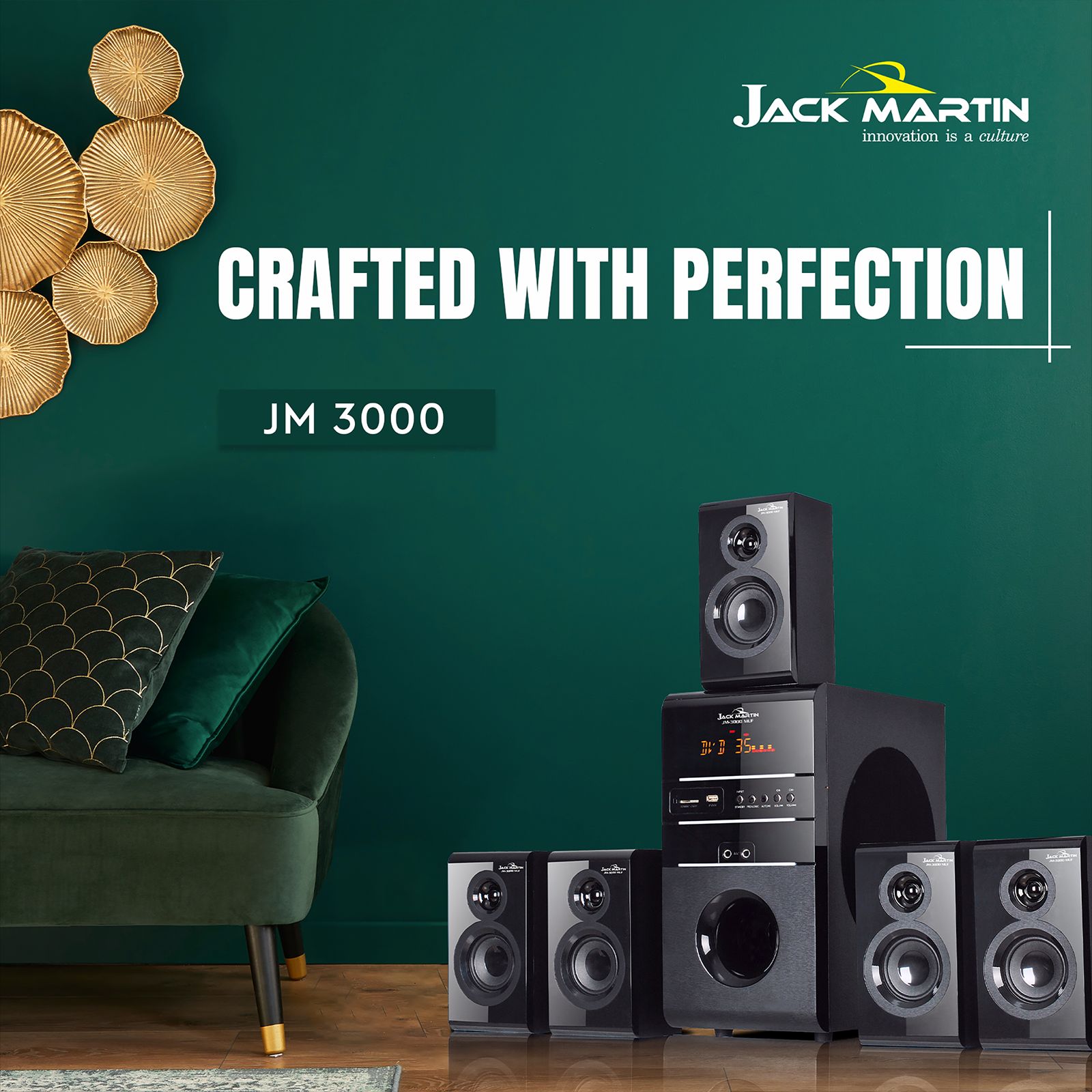 Jack Martin JM 3000 170W Bluetooth Home Theatre with Remote (Heavy Bass Output, 5.1 Channel, Black)_5