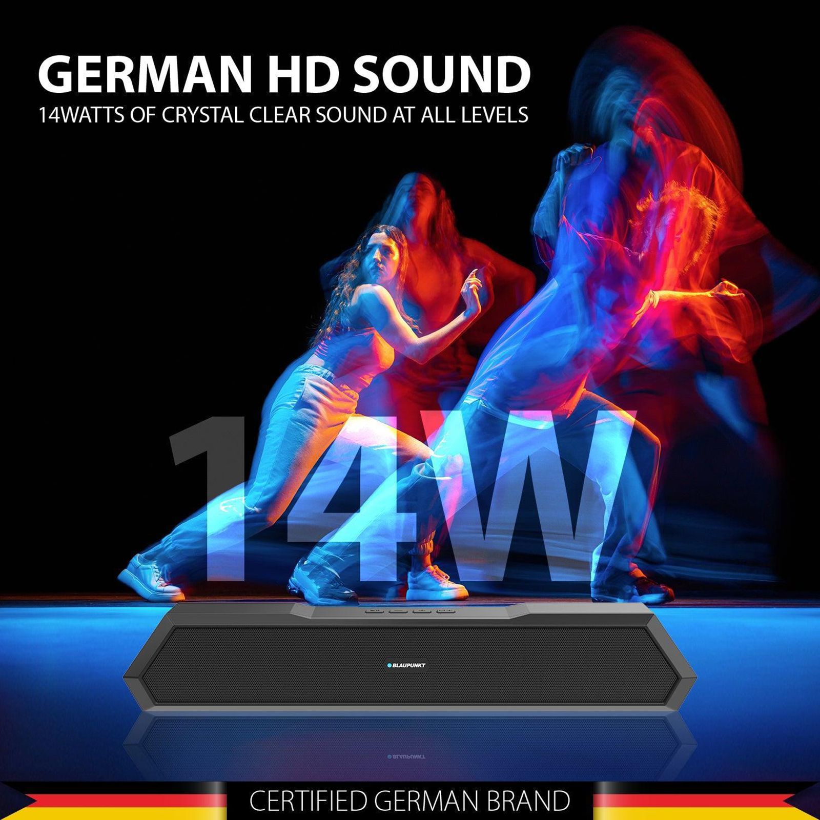 Blaupunkt SBA15 14W Bluetooth Soundbar (HD Sound, 2.1 Channel, Black)_11
