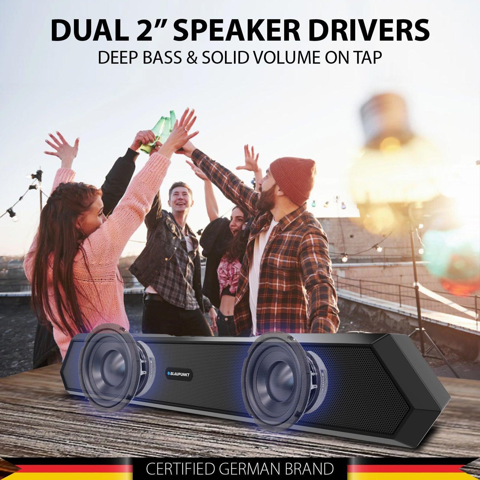 Blaupunkt SBA15 14W Bluetooth Soundbar (HD Sound, 2.1 Channel, Black)_13