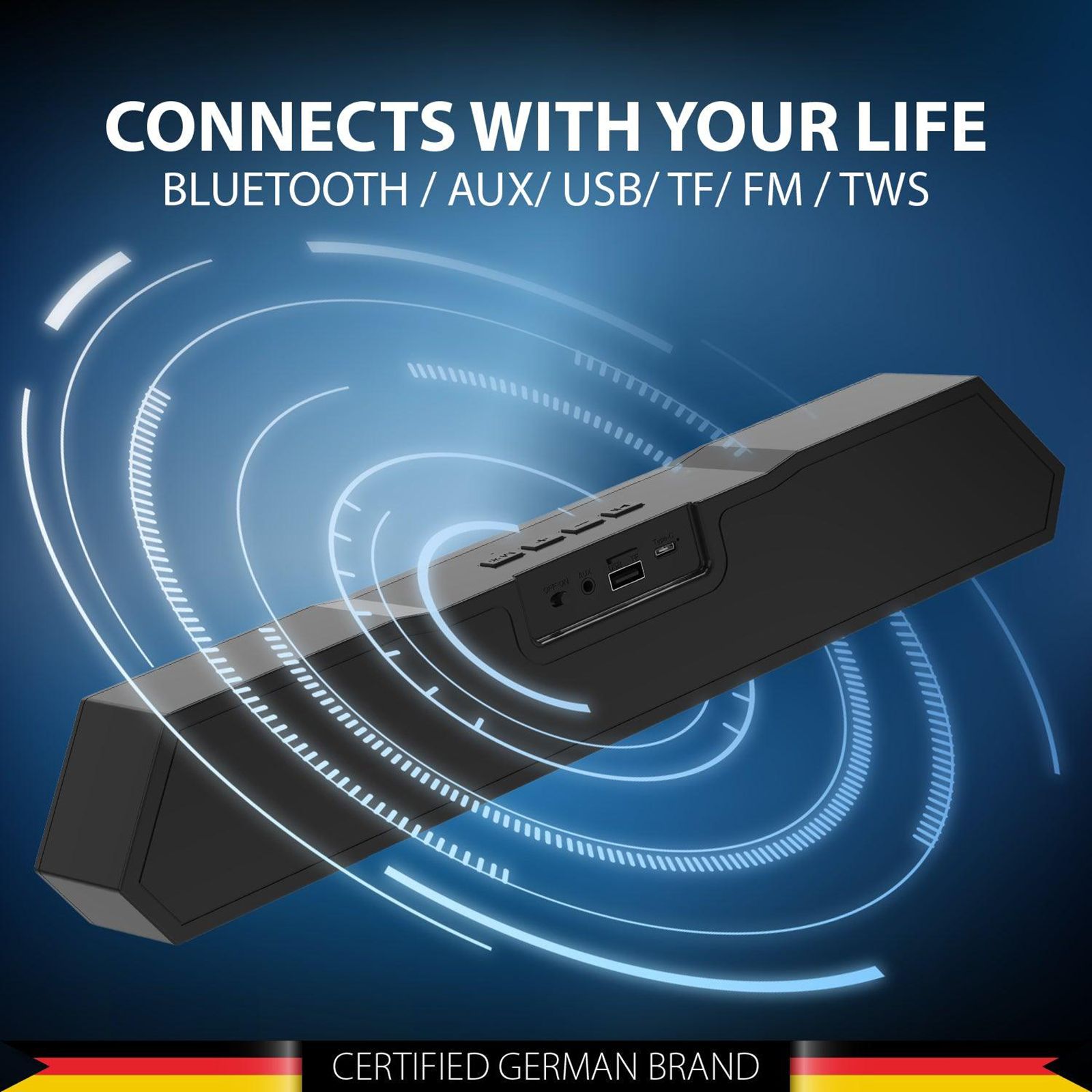 Blaupunkt SBA15 14W Bluetooth Soundbar (HD Sound, 2.1 Channel, Black)_9