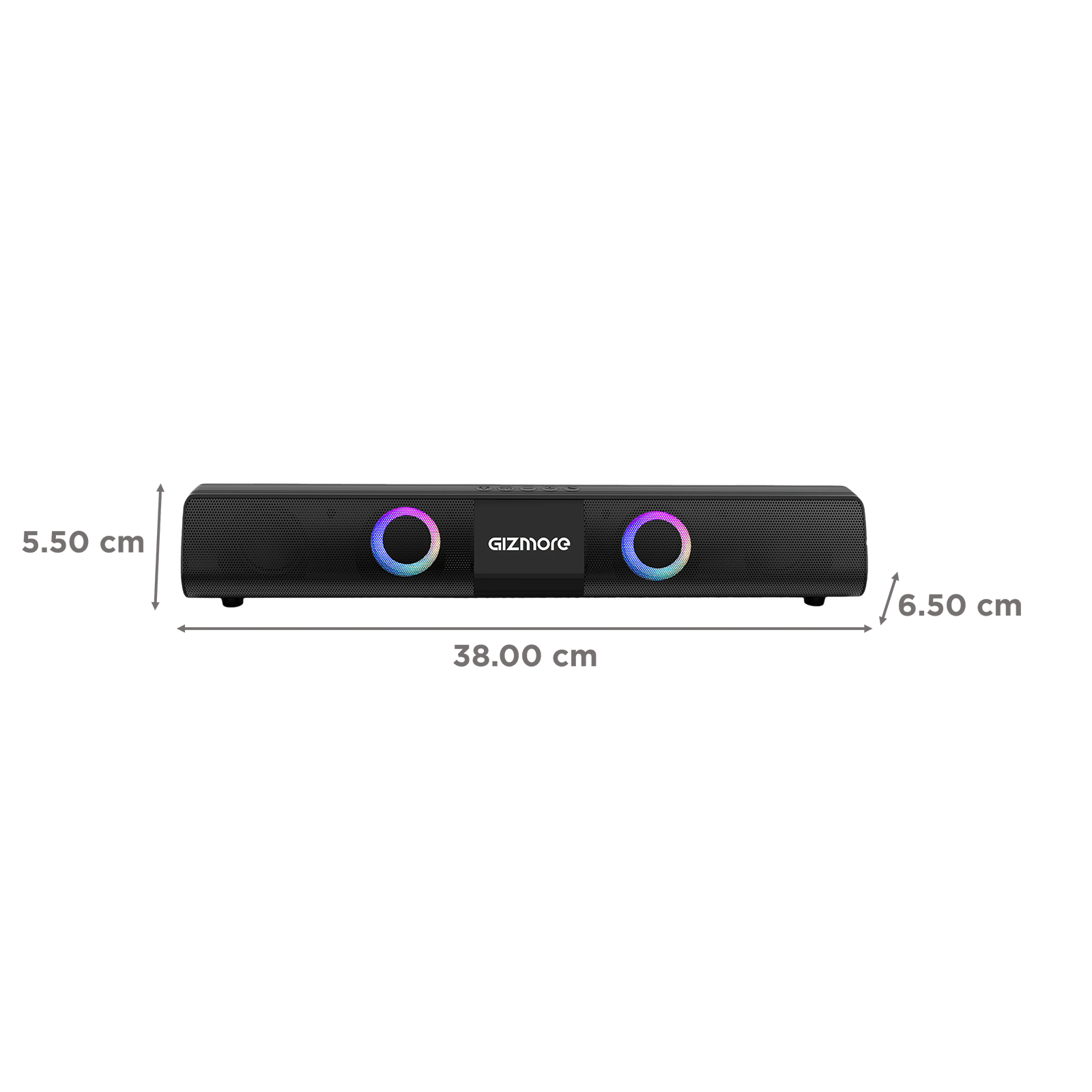 GIZmore Gizbar 2000 20W Bluetooth Soundbar (Equalizer Modes, Stereo Channel, Black) GIZmore Gizbar 2000 20W Bluetooth Soundbar (Equalizer Modes, Stereo Channel, Black)_2