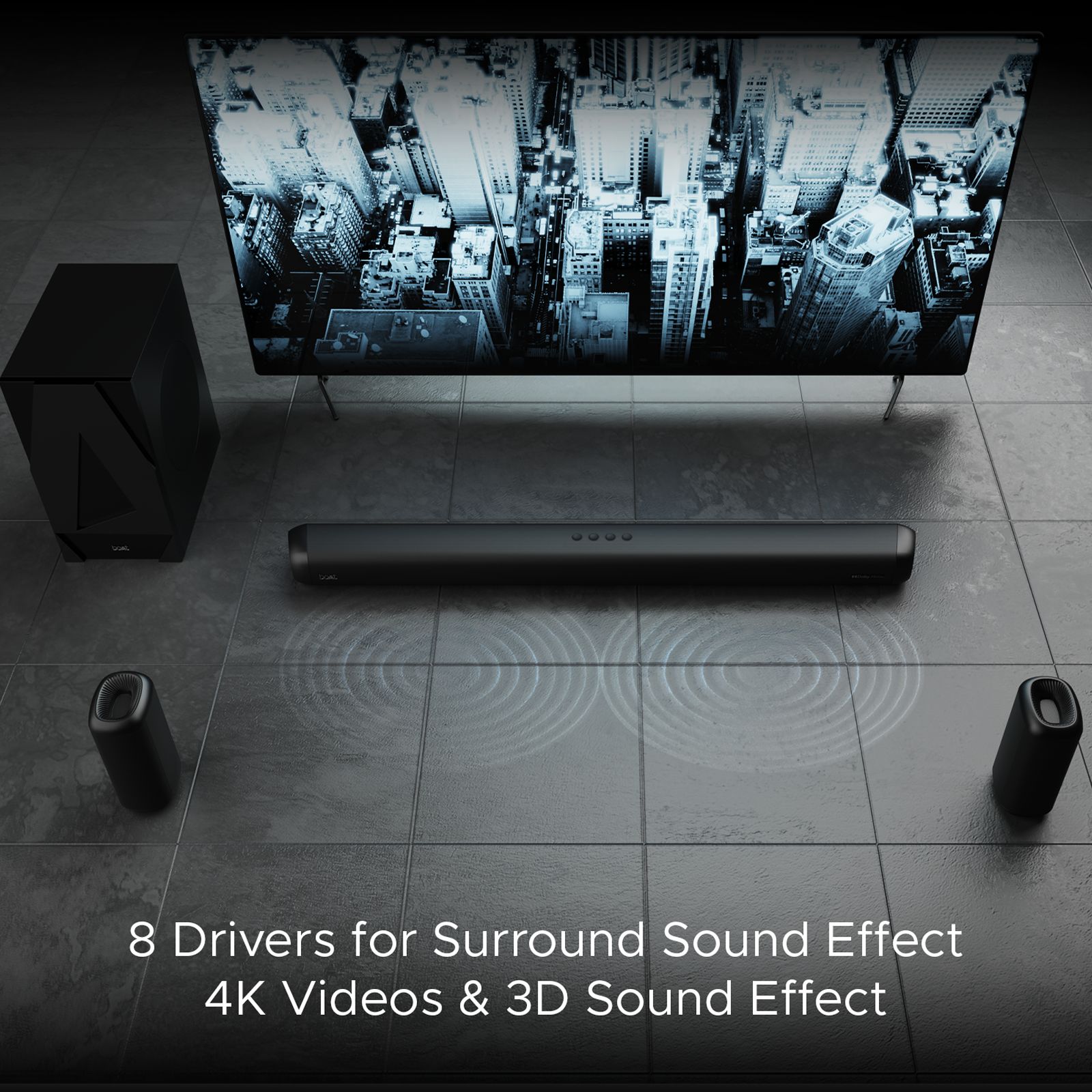 boAt Aavante Bar 5500DA 500W Bluetooth Soundbar with Remote (Dolby Atmos, 5.1.2 Channel, Premium Black) boAt Aavante Bar 5500DA 500W Bluetooth Soundbar with Remote (Dolby Atmos, 5.1.2 Channel, Premium Black)_11