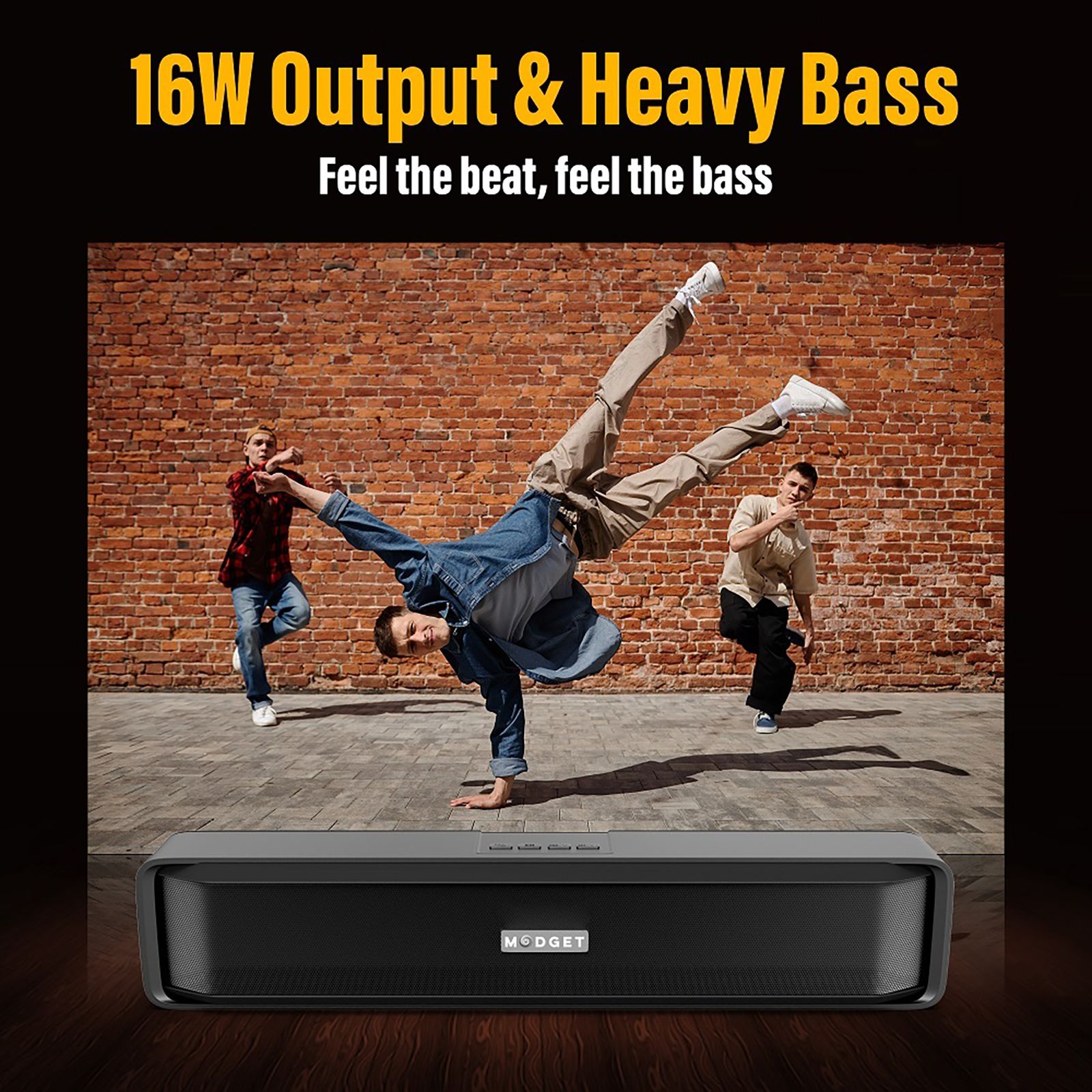 MODGET MOG100PRO 16W Bluetooth Soundbar (Stereo Channel, Black)_5