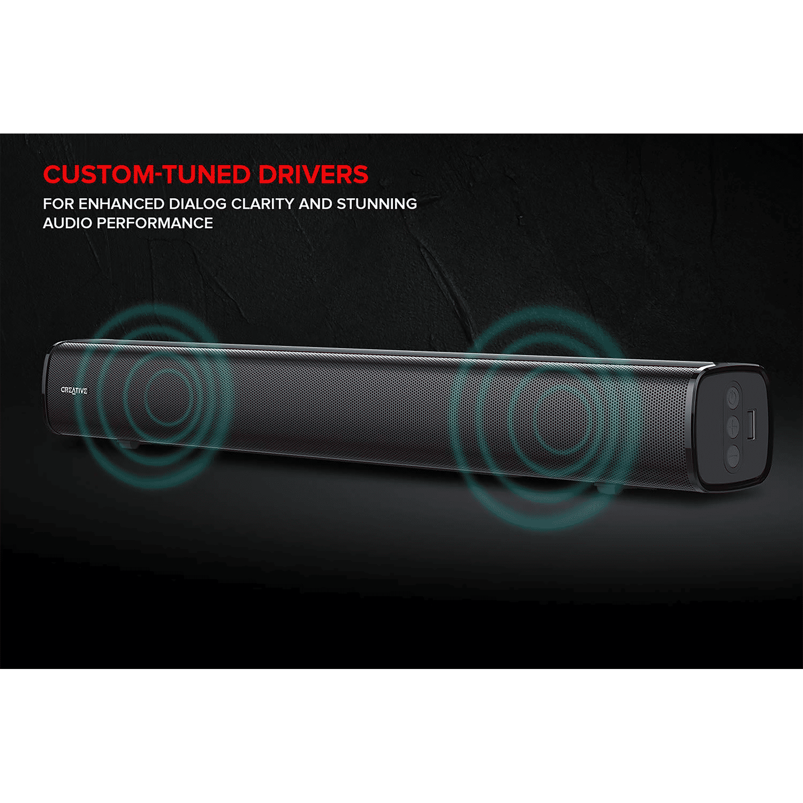 Creative Stage 160W Bluetooth Soundbar with Remote (Deep Thumping Bass, 2.1 Channel, Black)_9