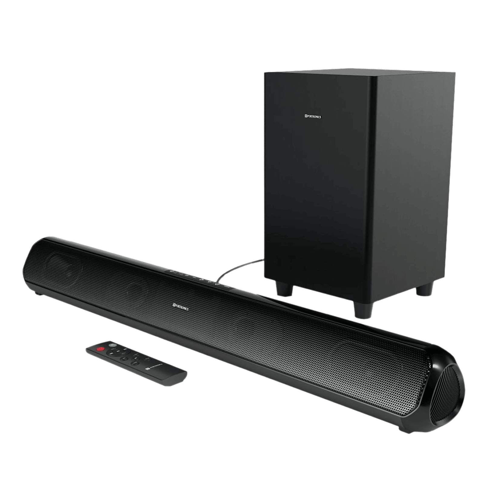 PORTRONICS Pure Sound Pro X1 100W Bluetooth Soundbar with Remote (3 EQ Modes, 2.1 Channel, Black) PORTRONICS Pure Sound Pro X1 100W Bluetooth Soundbar with Remote (3 EQ Modes, 2.1 Channel, Black)_1