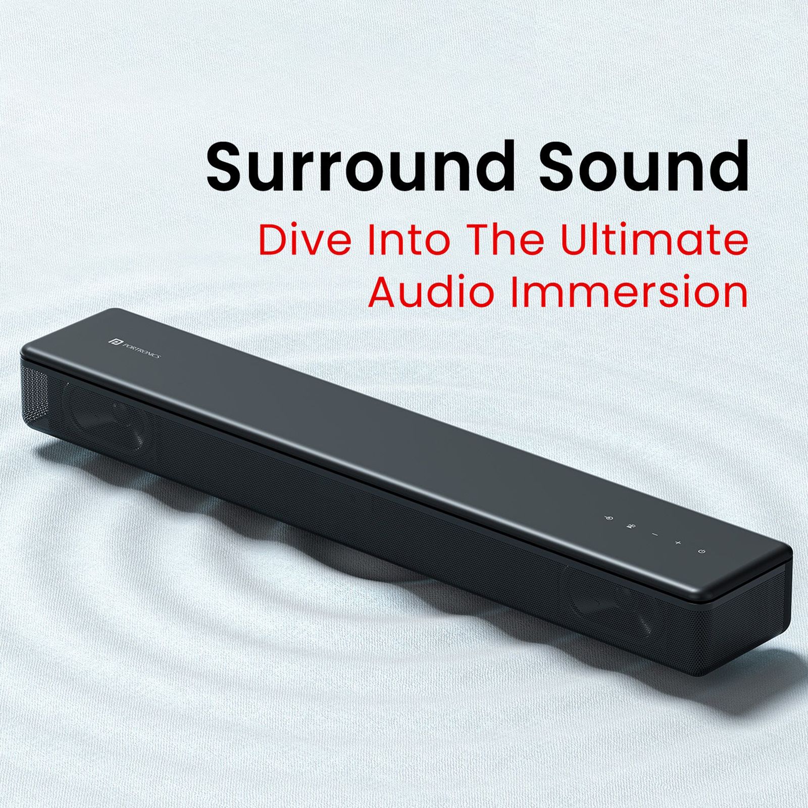 PORTRONICS Sound Slick 8 80W Bluetooth Soundbar with Remote (Surround Sound, 2.1 Channel, Black) PORTRONICS Sound Slick 8 80W Bluetooth Soundbar with Remote (Surround Sound, 2.1 Channel, Black)_7
