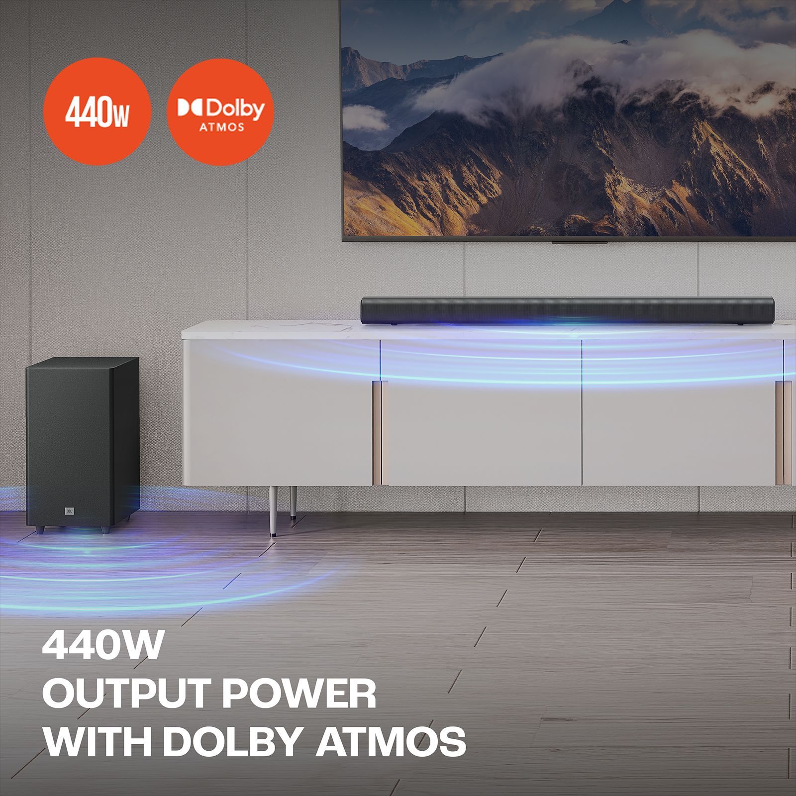 JBL CINEMA SB580 440W Bluetooth Soundbar with Remote (Virtual Dolby Atoms, 3.1 Channel, Black)_20