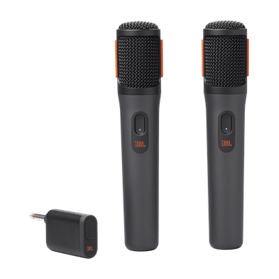 JBL PartyBox Dual Mic 6.3mm Dongle Jack Wireless Microphone with Adaptive Channel Selection (Black)