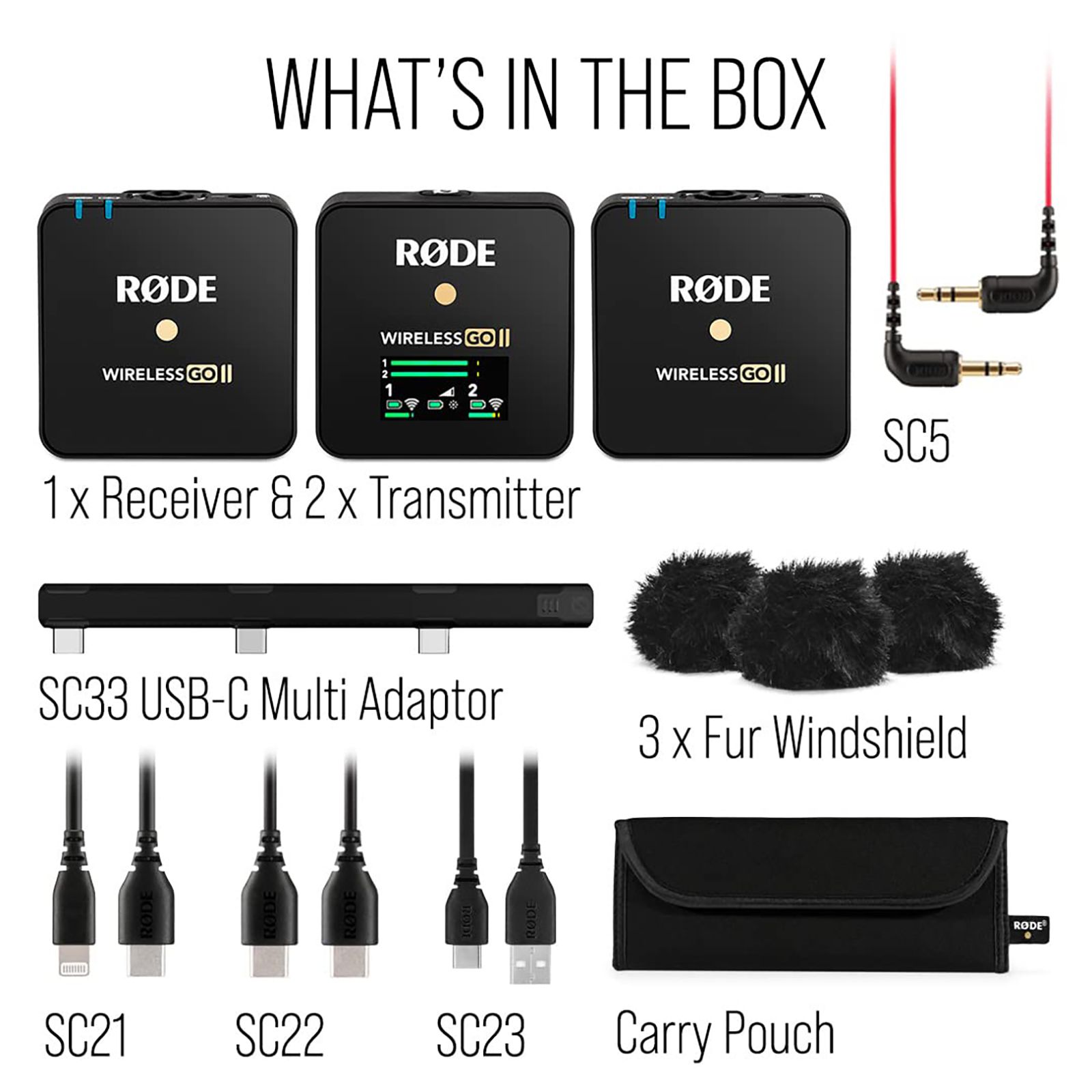 RODE Wireless Go II Dual Type C & 3.5 Jack Wireless Microphone with Patent Pending Technology (Black)_5