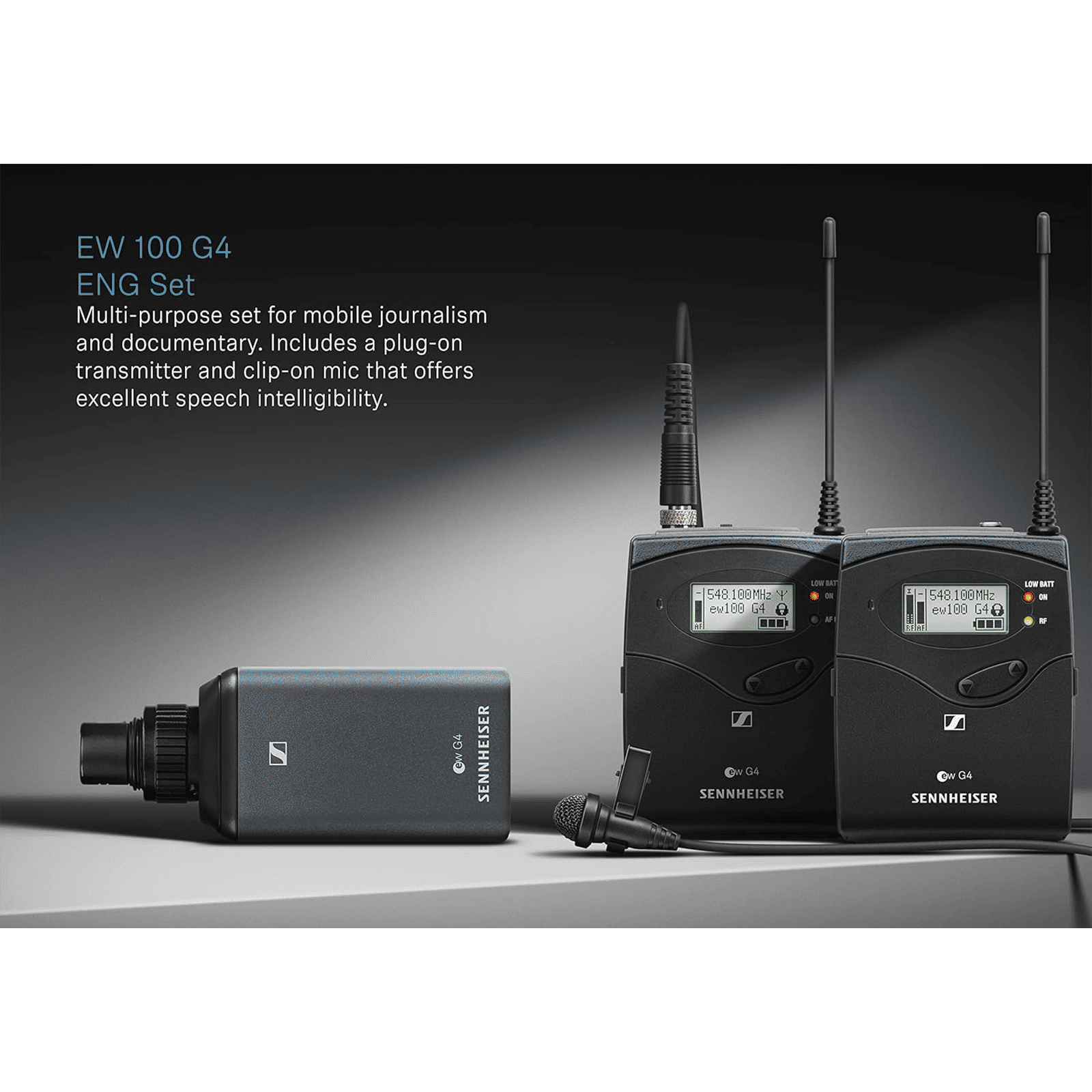 SENNHEISER EW 100 ENG G4-A Dual 3.5 Jack Wireless Microphone with Clip on Mic (Black) SENNHEISER EW 100 ENG G4-A Dual 3.5 Jack Wireless Microphone with Clip on Mic (Black)_8