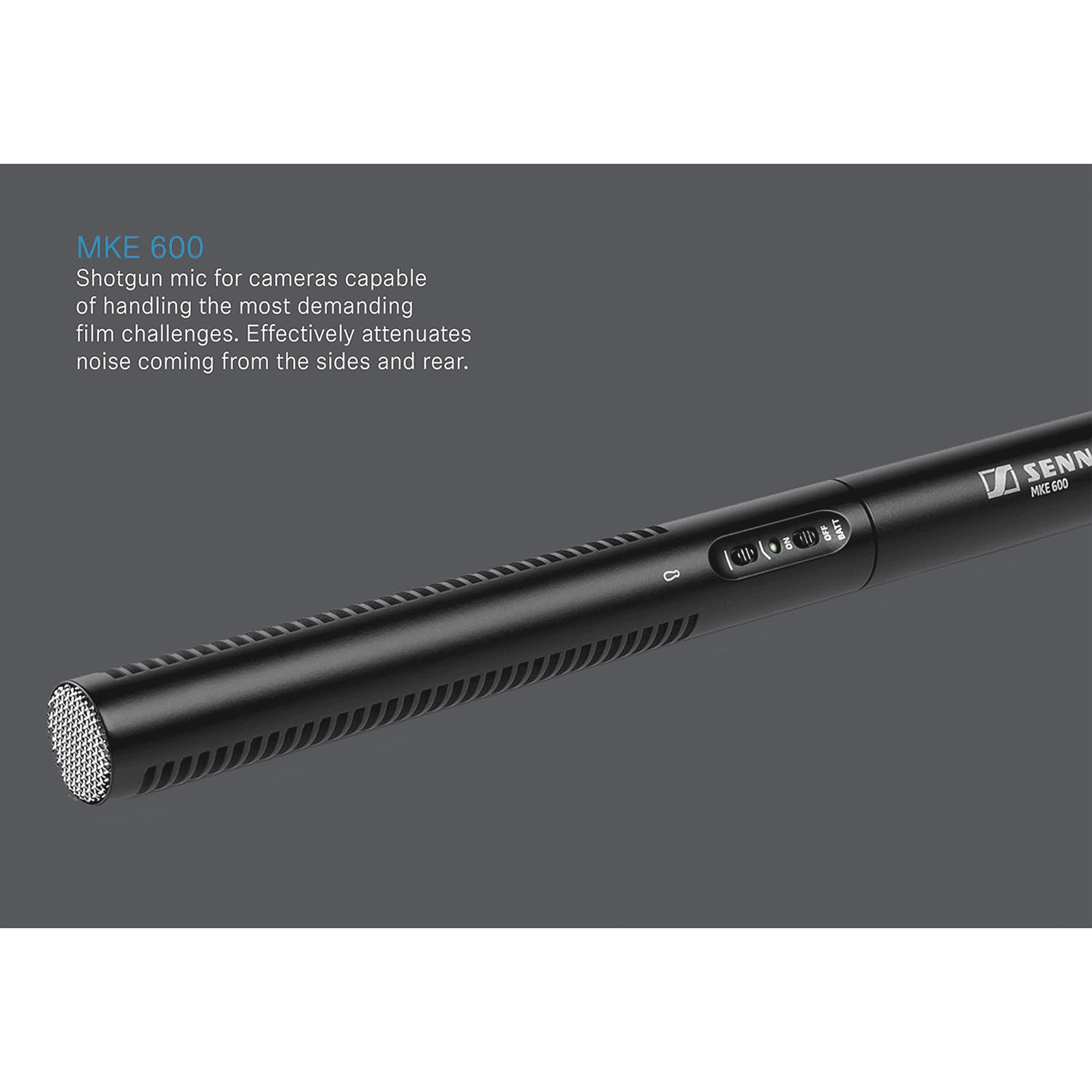 SENNHEISER MKE 600 3.5 Jack Wired Microphone with Suppression of Structure Borne Noise (Black)_8