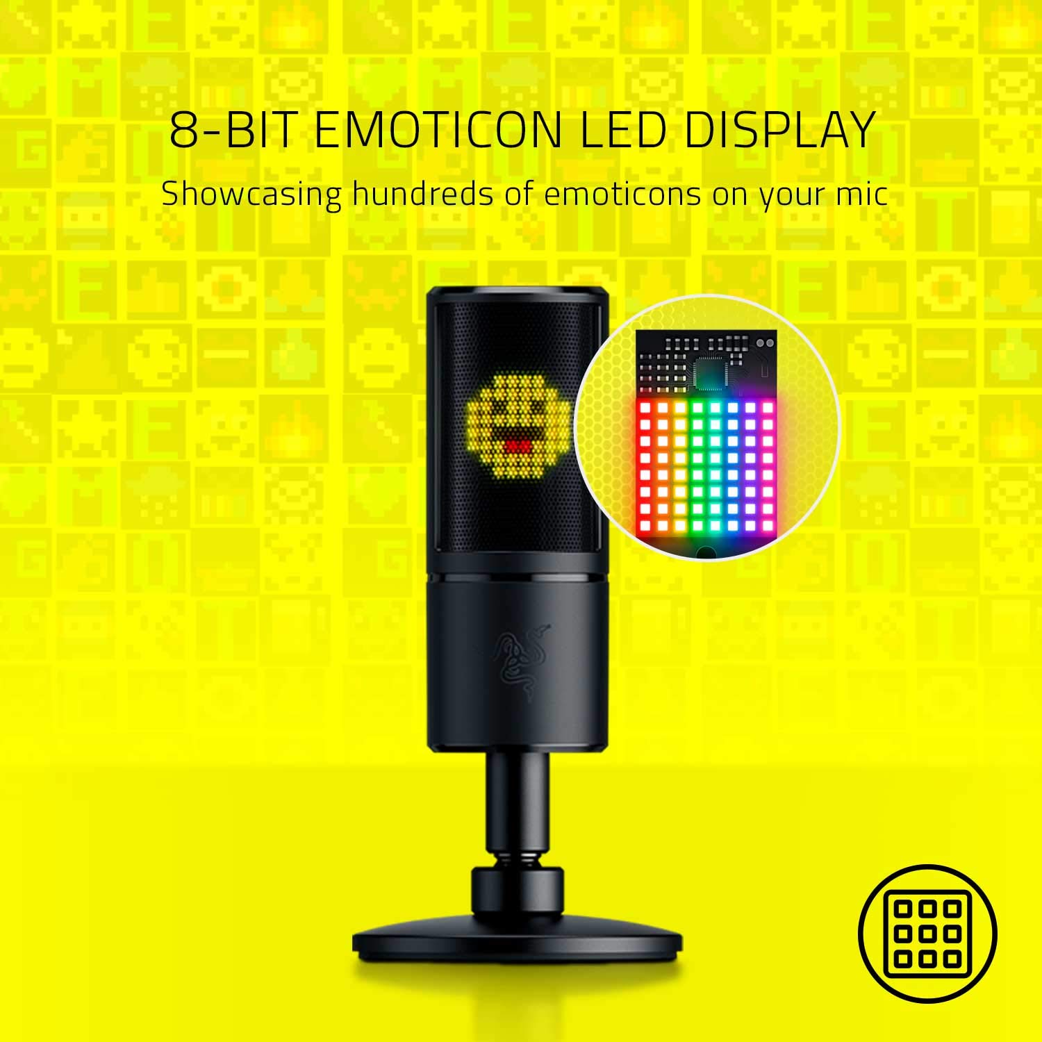 RAZER Seiren Emote USB Wired Microphone with Built-in Shock Mount (Black)_4