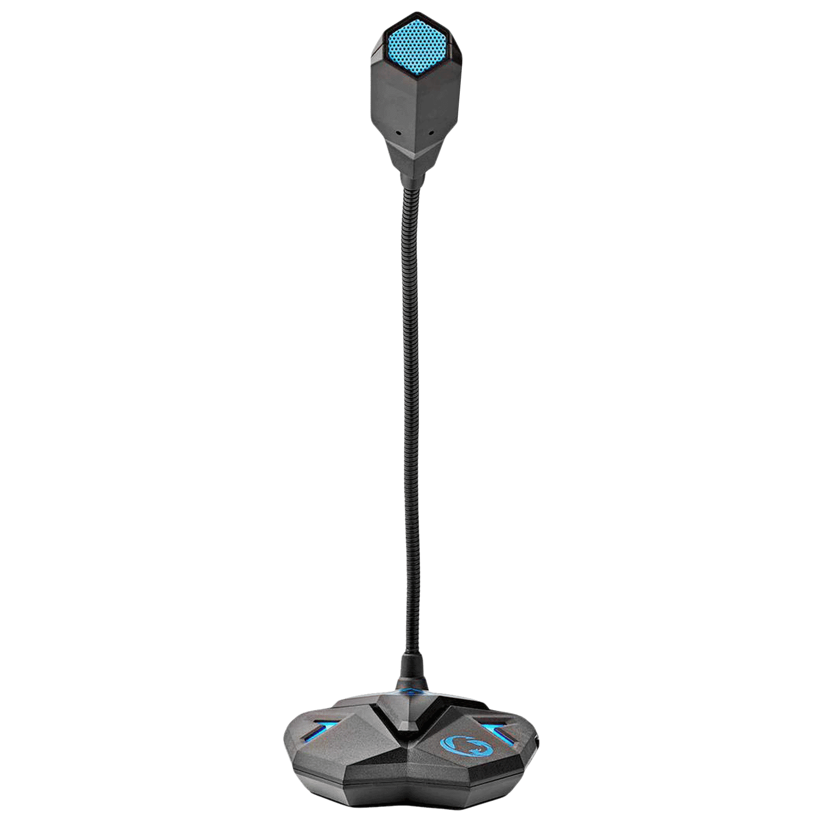 nedis Gaming Gooseneck Wired Condenser Microphone (Mute Button, GMICGU100BK, Black)_1