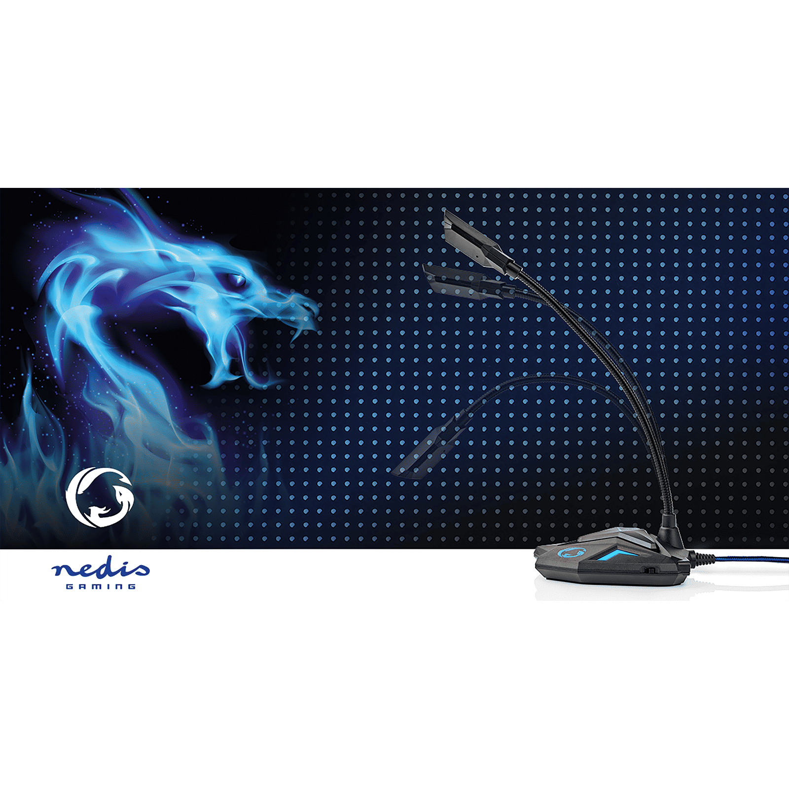 nedis Gaming Gooseneck Wired Condenser Microphone (Mute Button, GMICGU100BK, Black)_11