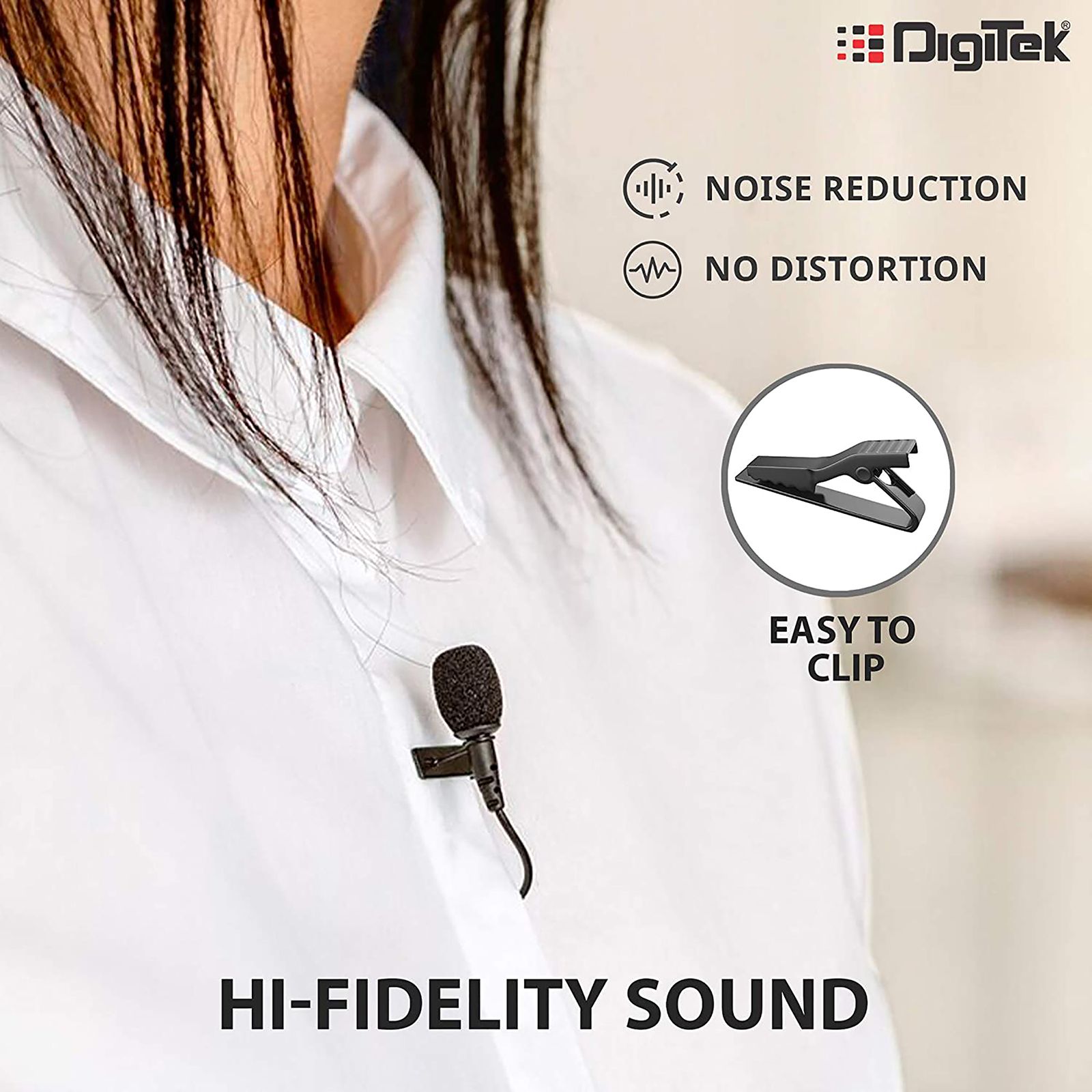 DigiTek DM-02 3.5 Jack Wired Microphone with Noise Reduction (Black) DigiTek DM-02 3.5 Jack Wired Microphone with Noise Reduction (Black)_8