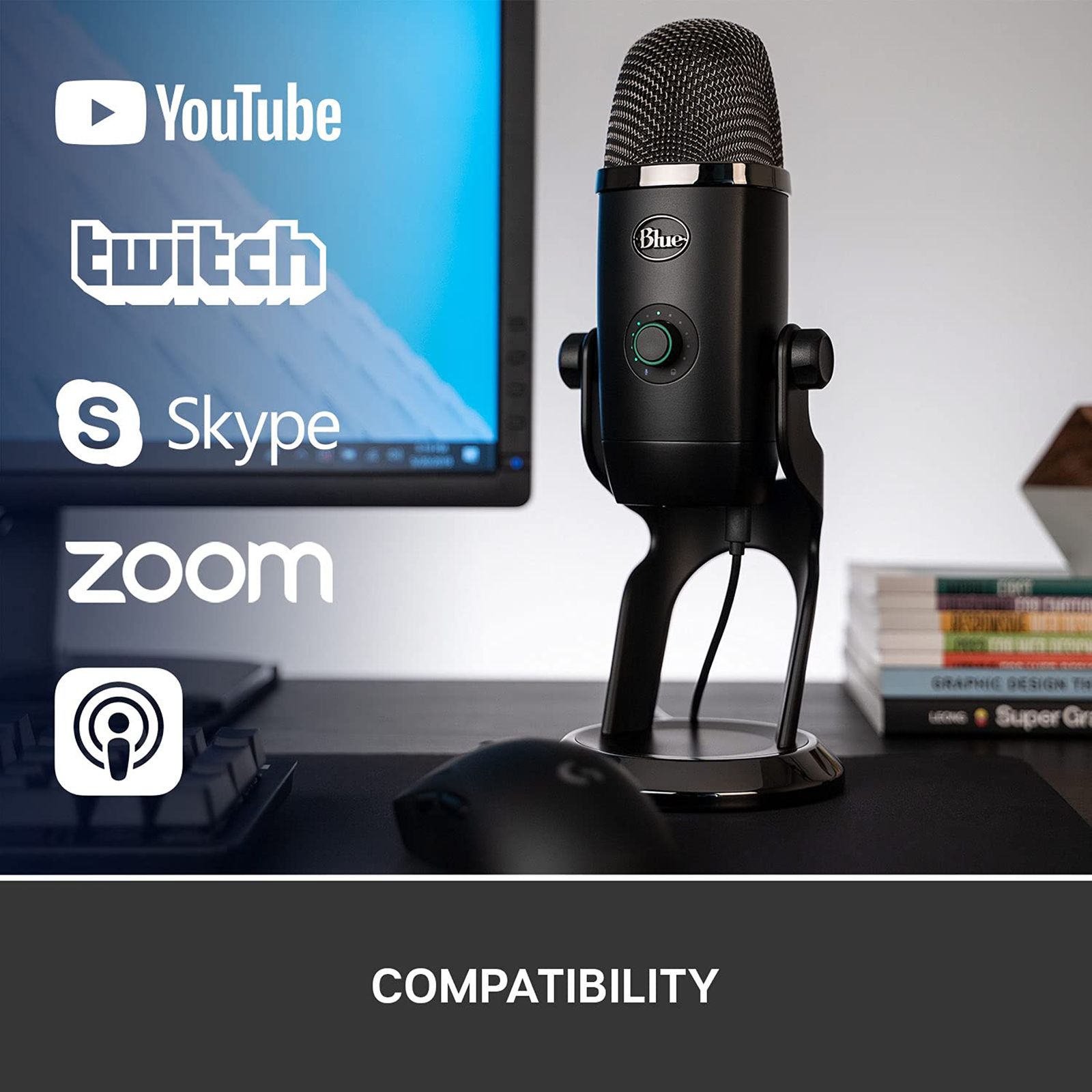 logitech Yeti X USB Wired Microphone with HD Audio (Blackout) logitech Yeti X USB Wired Microphone with HD Audio (Blackout)_7