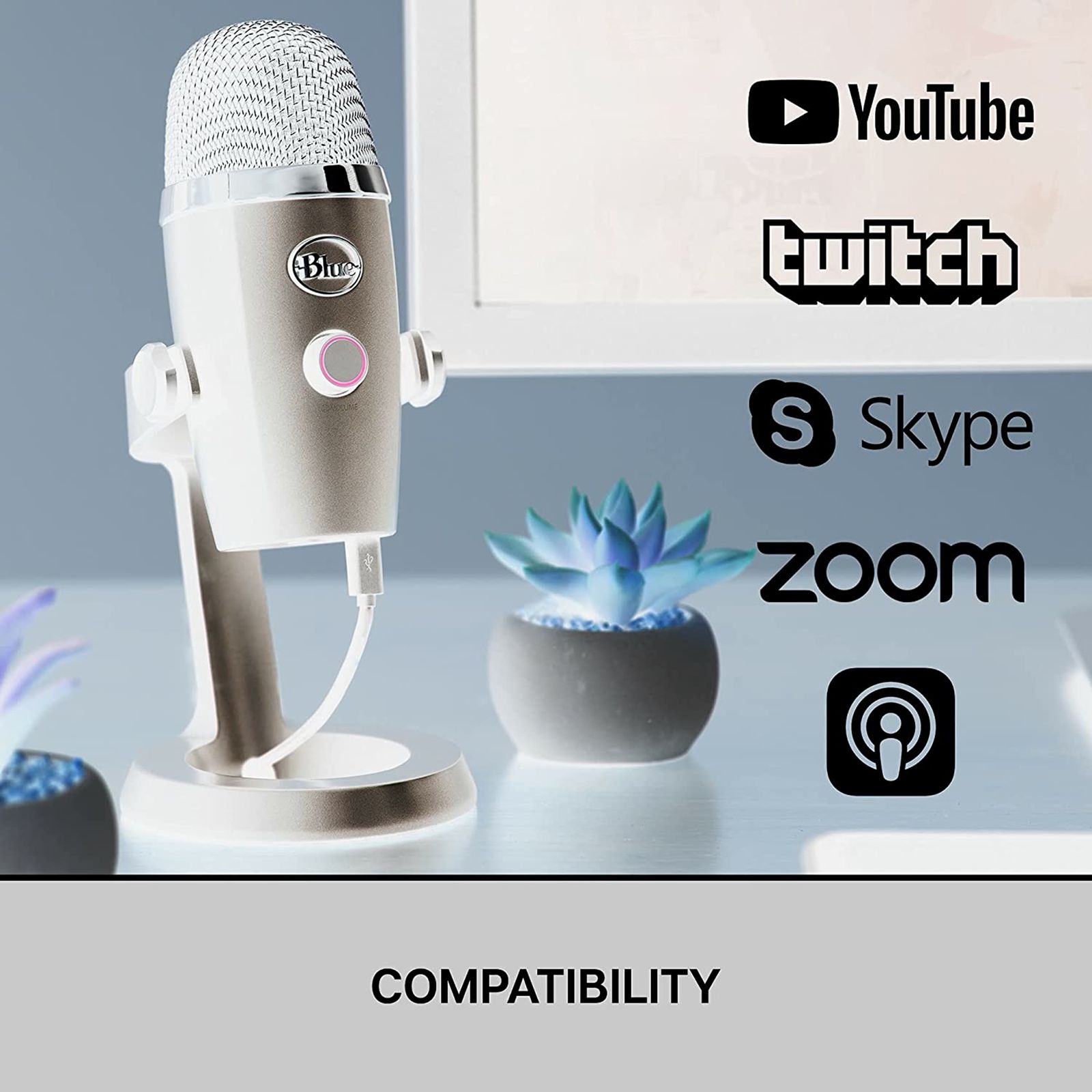logitech Yeti Nano USB Wired Microphone with HD Audio (Shadow Grey) logitech Yeti Nano USB Wired Microphone with HD Audio (Shadow Grey)_9