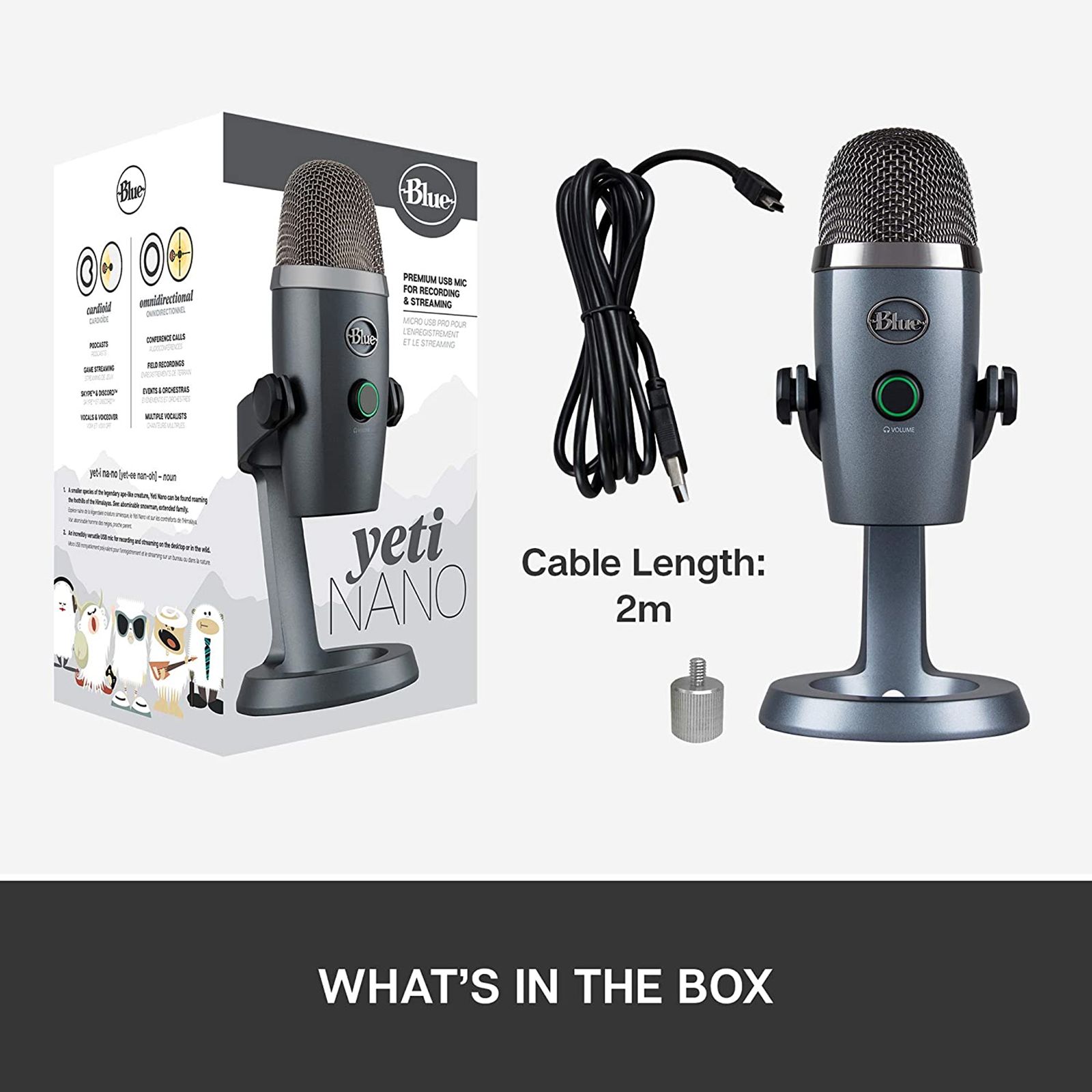 logitech Yeti Nano USB Wired Microphone with HD Audio (Shadow Grey) logitech Yeti Nano USB Wired Microphone with HD Audio (Shadow Grey)_12