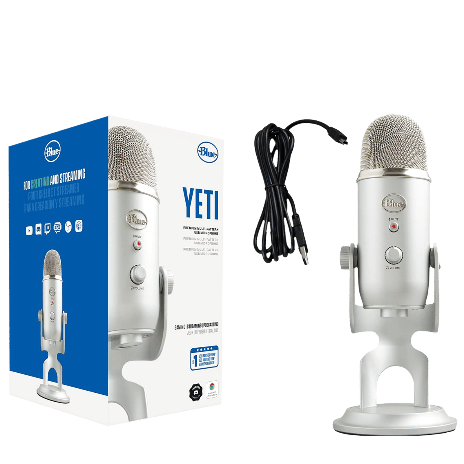 logitech Yeti USB Wired Microphone with HD Audio (Silver) logitech Yeti USB Wired Microphone with HD Audio (Silver)_4