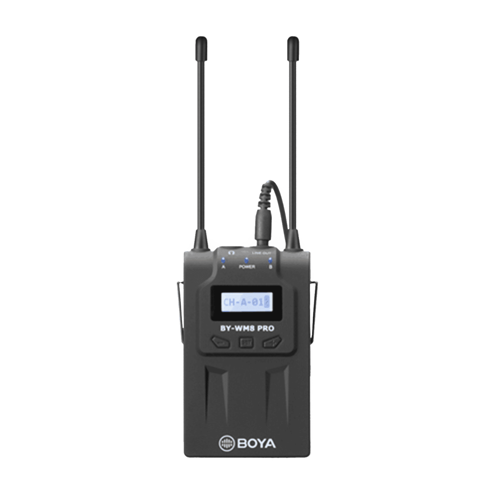 Boya 3.5 Jack Wireless Microphone with Automatic LCD Lock Function (Black)_1