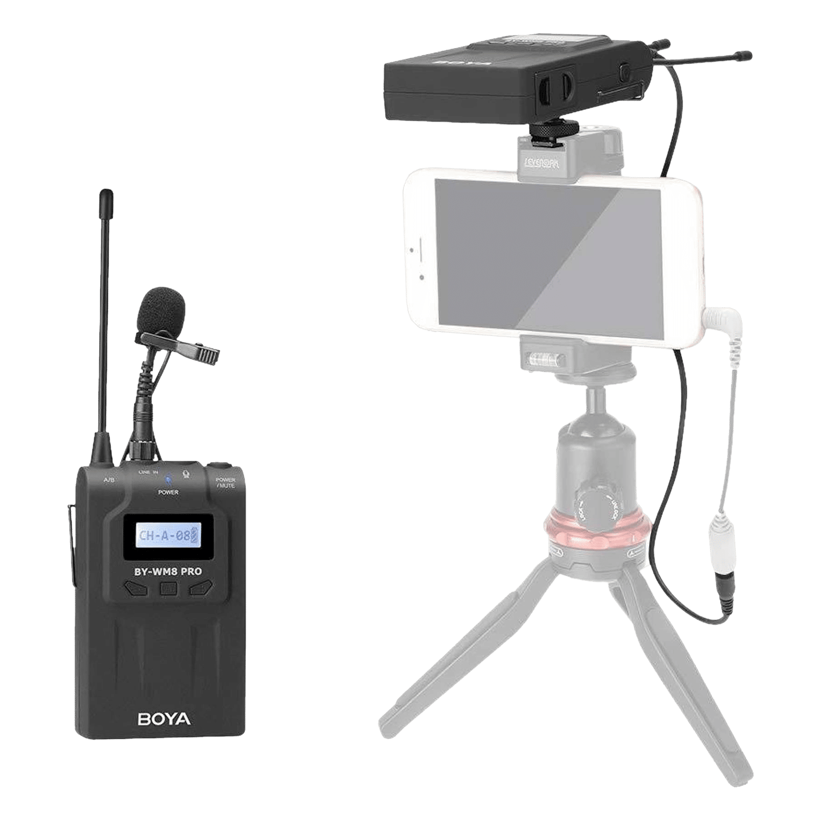 Boya 3.5 Jack Wireless Microphone with Automatic LCD Lock Function (Black)_12