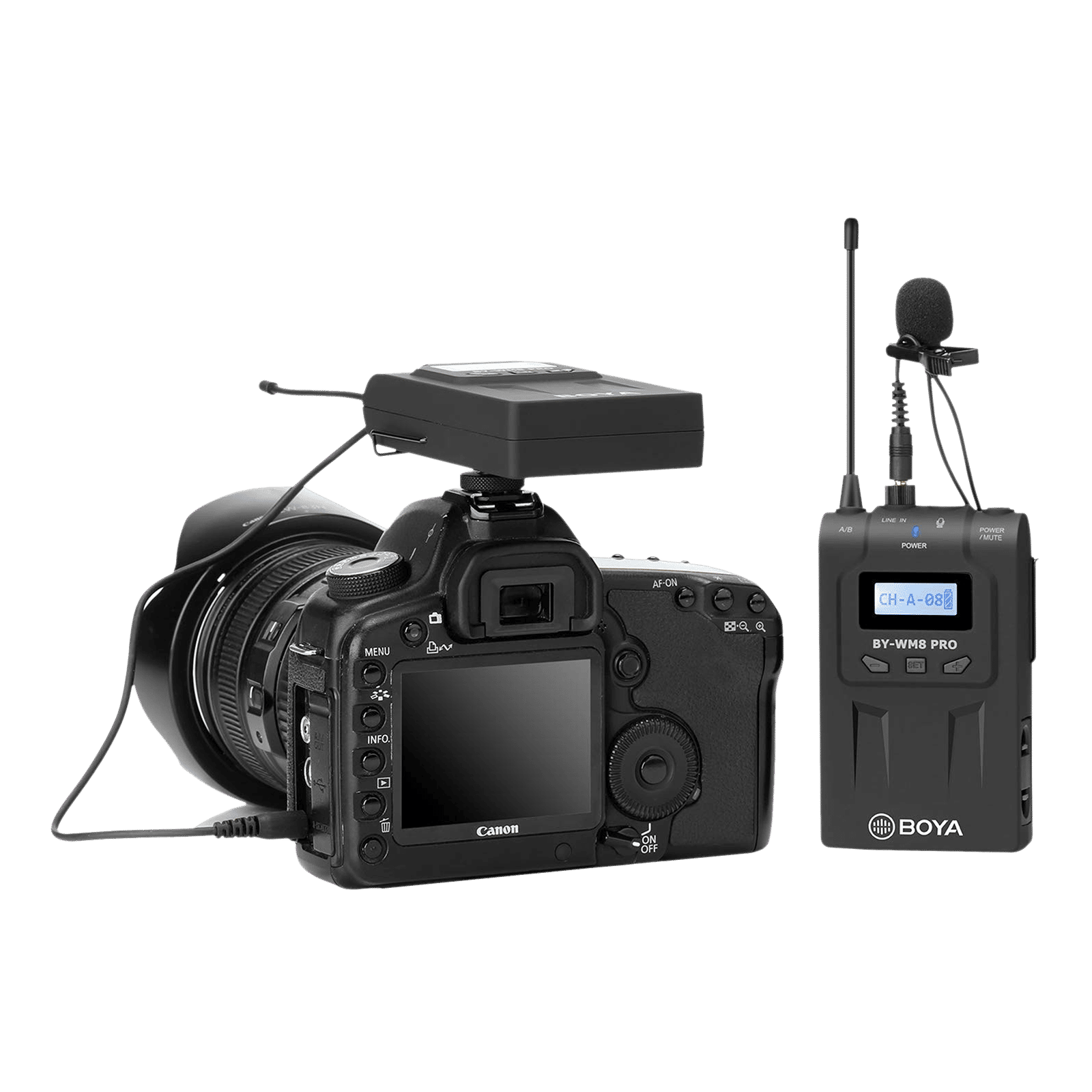 Boya 3.5 Jack Wireless Microphone with Automatic LCD Lock Function (Black)_14